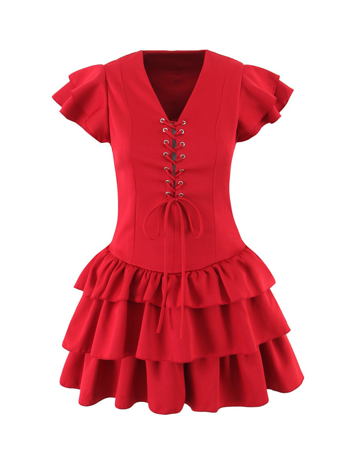 Eliyanah Flutter Sleeve Mini Dress
