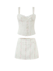 Sonny Floral Corset Top & Mini Skirt Set