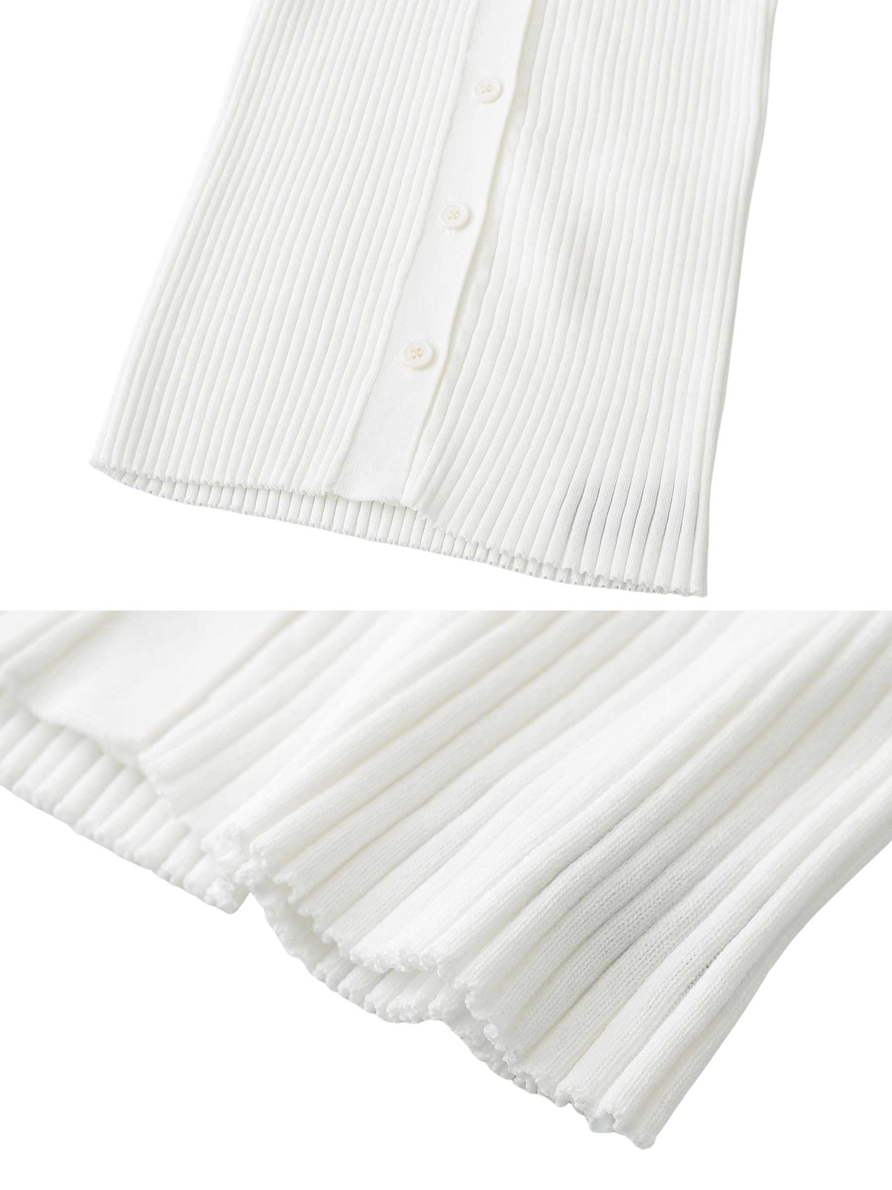 Ella Ribbet Button-Front Knit Top