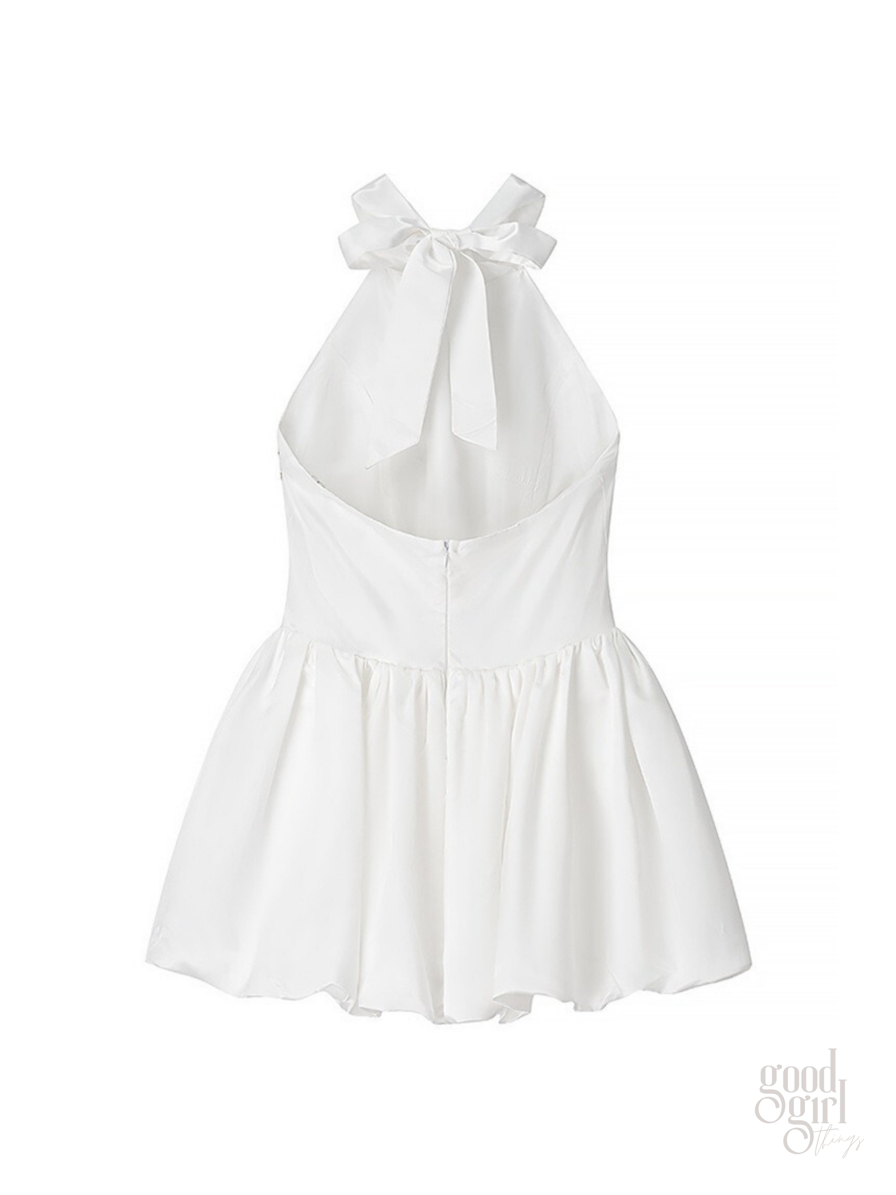 Mecca Bow Halter Mini Dress