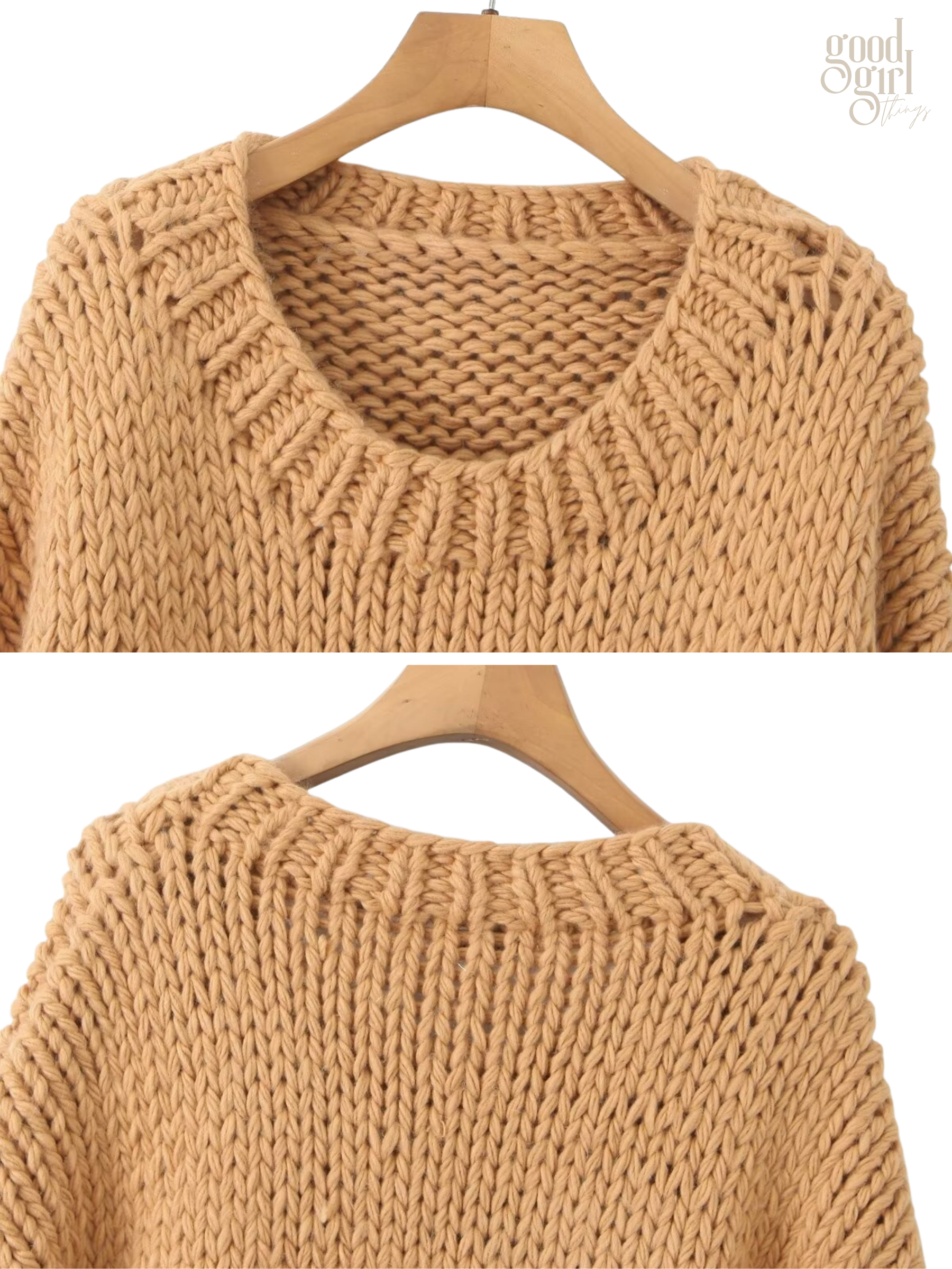 Ahtziri Chunky Floral Knit Sweater