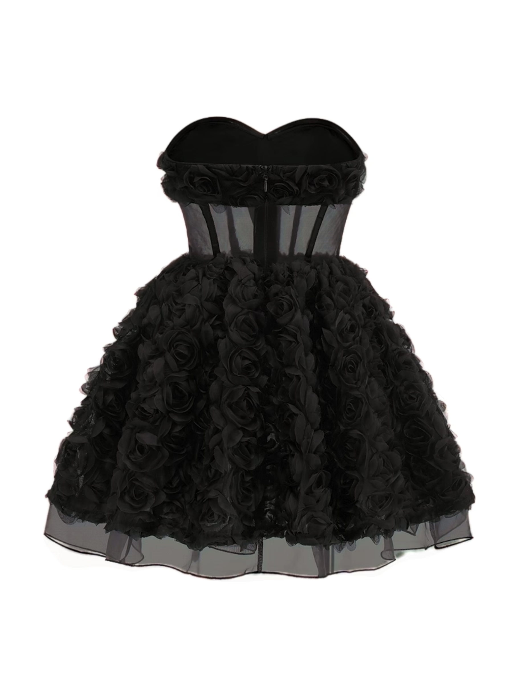 Bliss Rose Bloom Strapless Corset Mini Dress