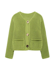 Alexys Button-Front Knit Cardigan