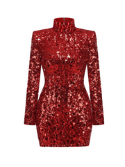 Edith Long Sleeve Sequin Mini Dress