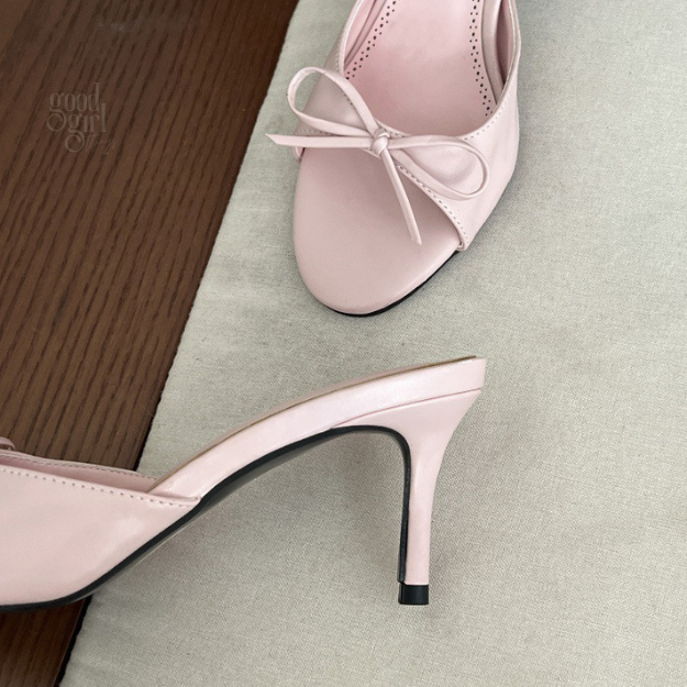 Amore Bow Mule Heels