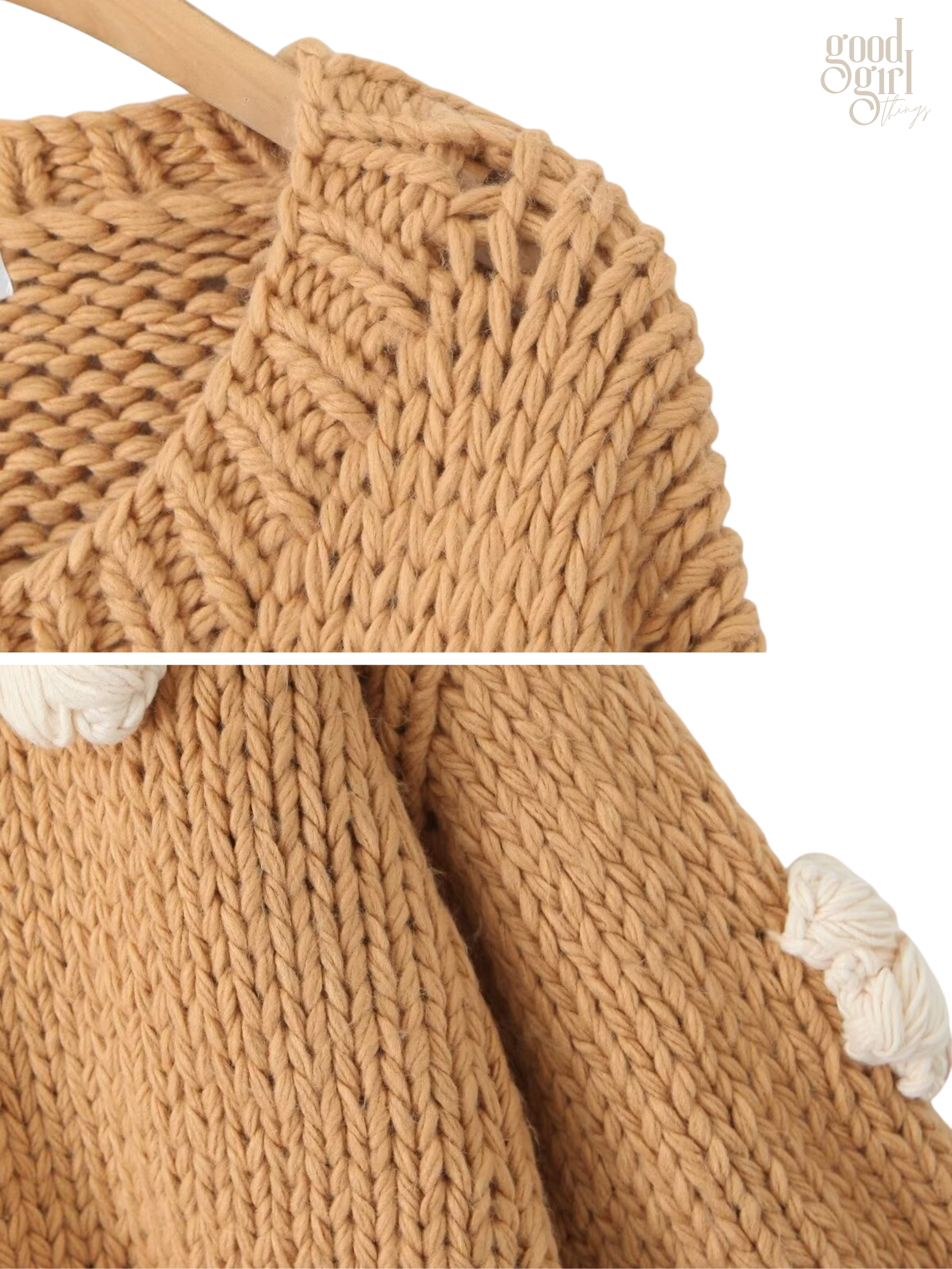 Ahtziri Chunky Floral Knit Sweater