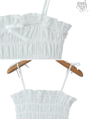 Esme Ruched Bow Mini Dress