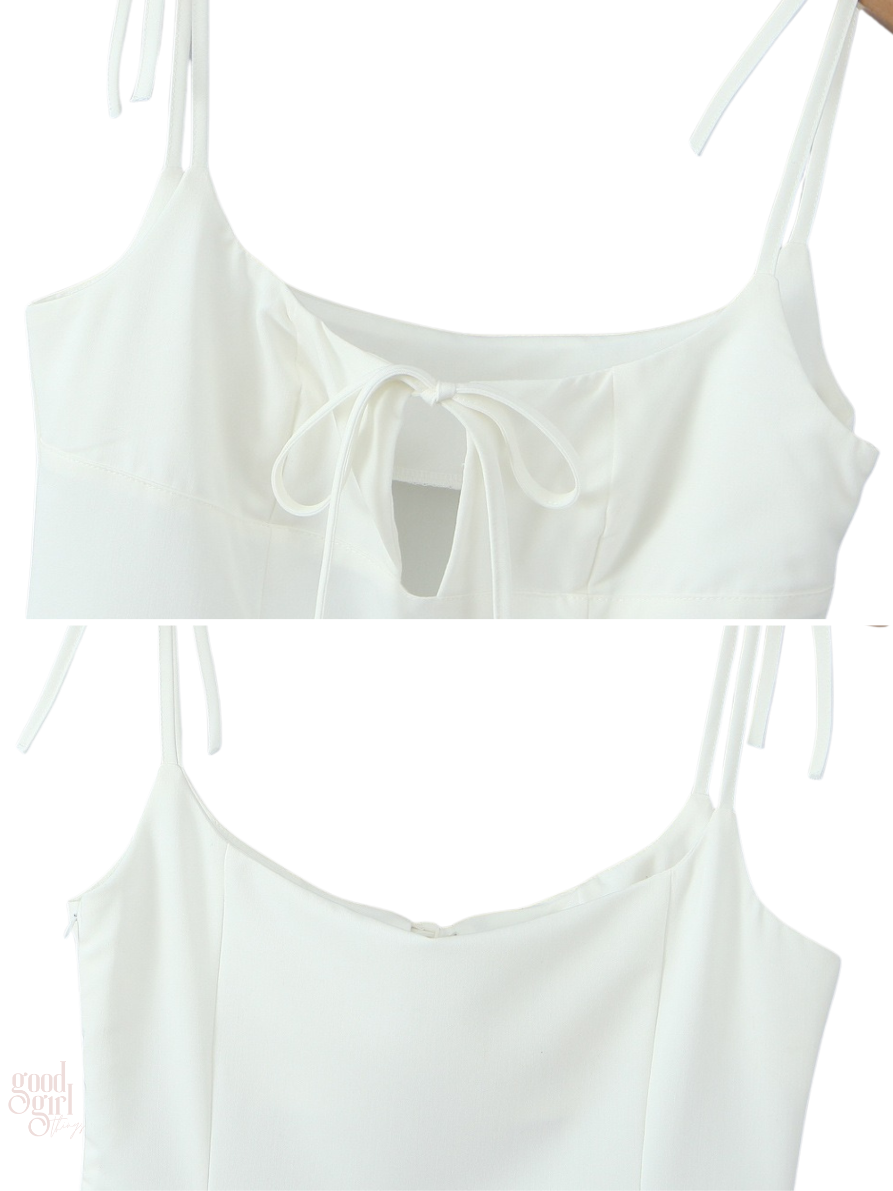 Sasha Ruffle Hem Tie-Strap Mini Dress
