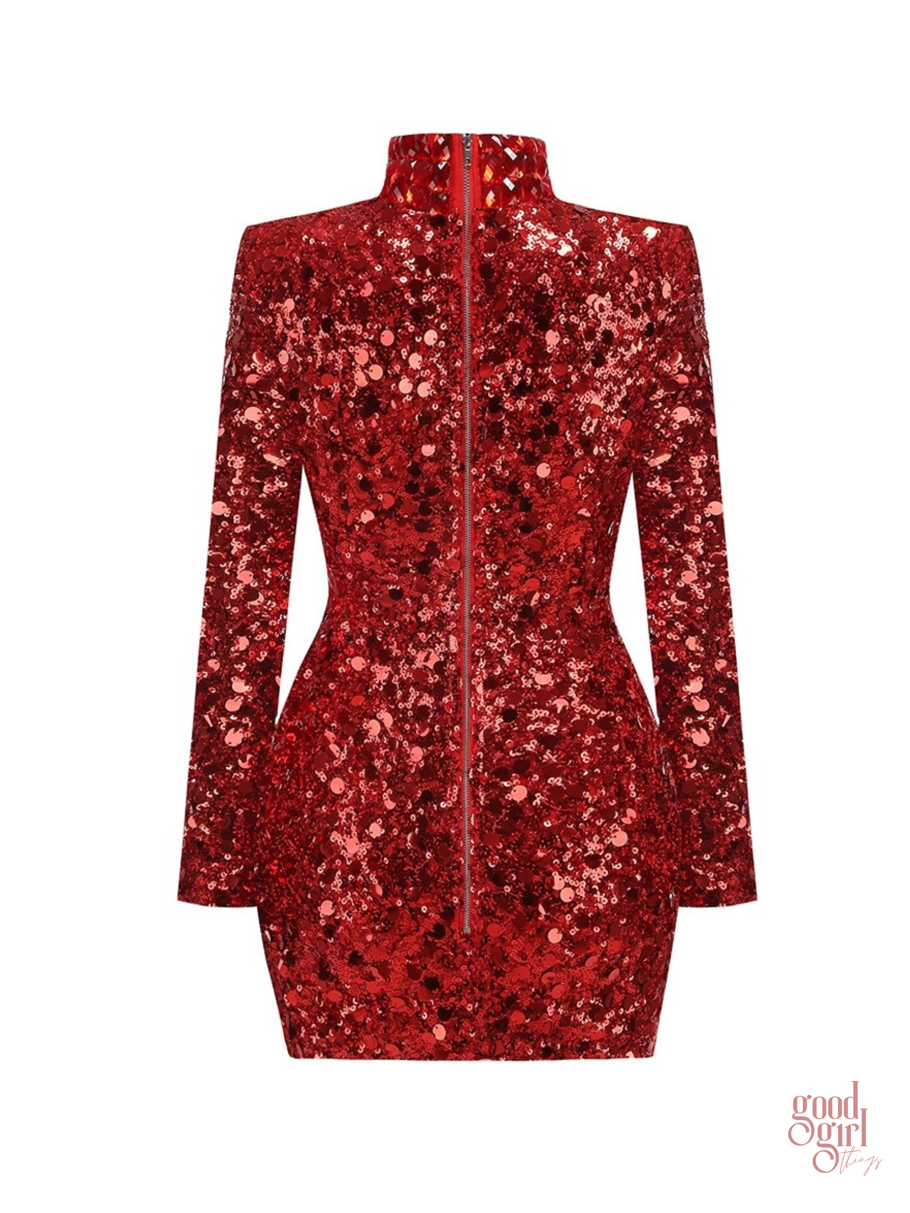 Edith Long Sleeve Sequin Mini Dress