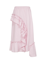 Lynlee Asymmetric Ruffle Maxi Skirt