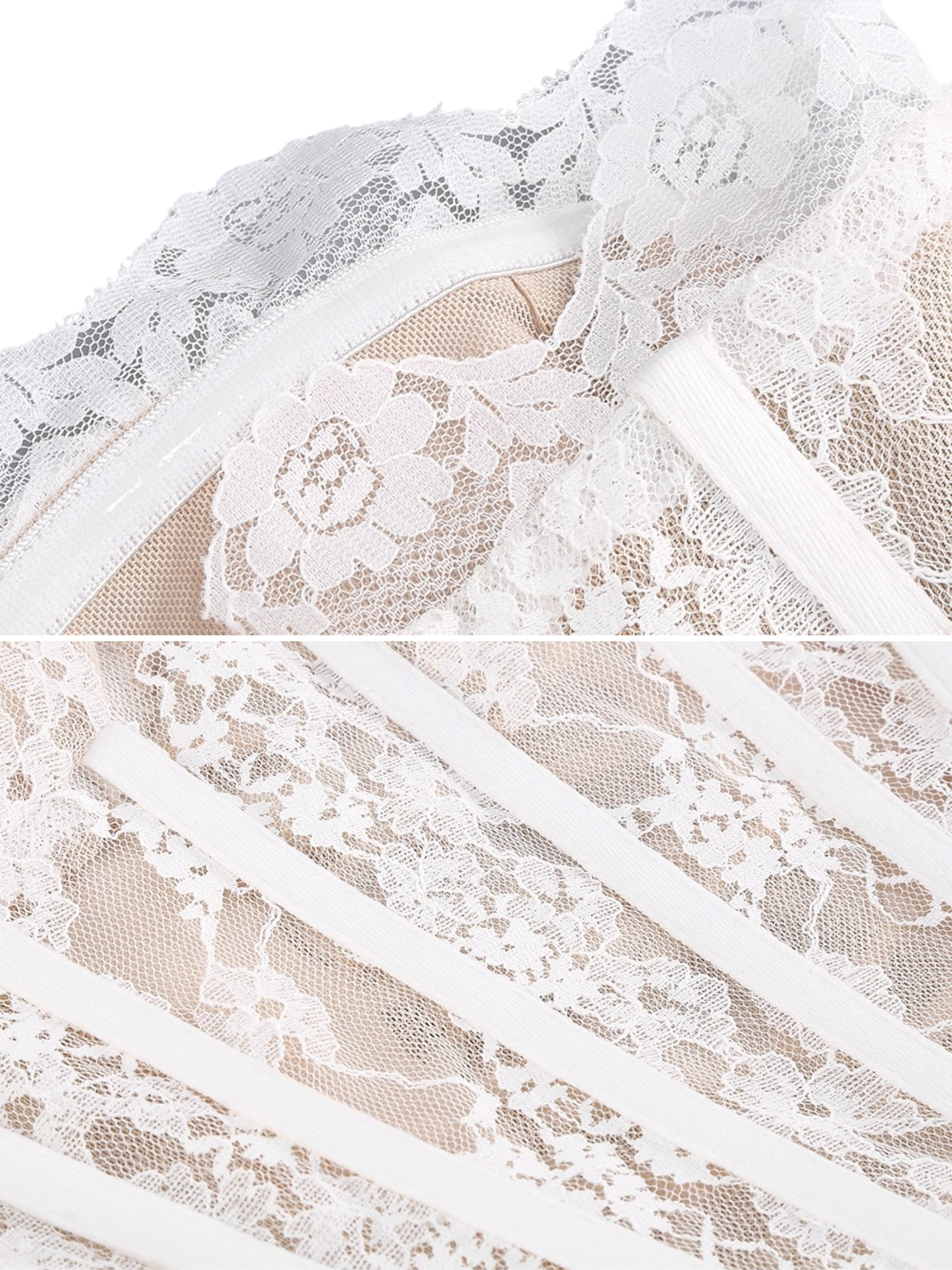 Eliana Lace Corset Tulle Mini Dress