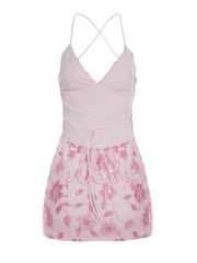 Amiya Floral Sequin Mini Dress