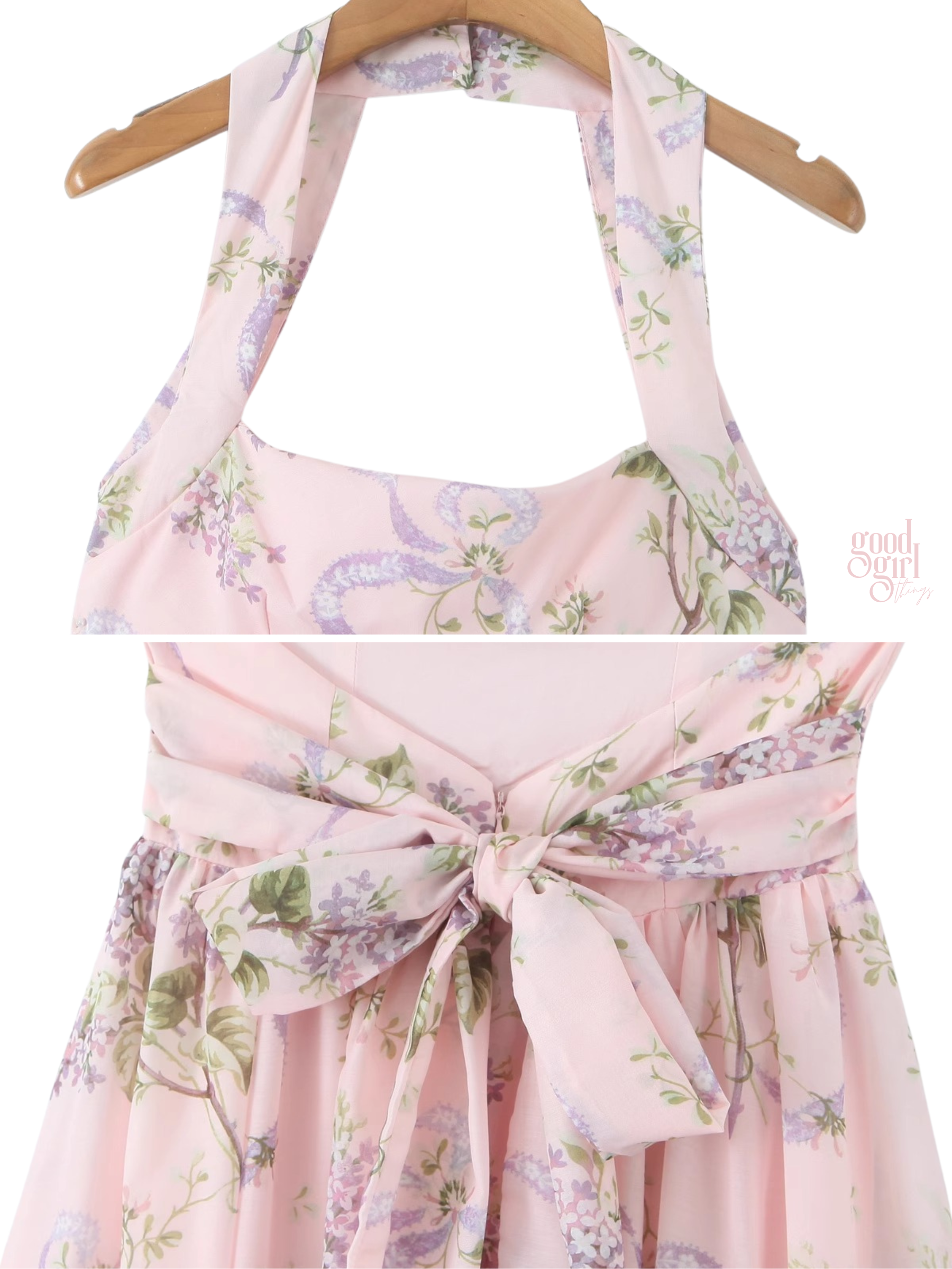 Liv Floral Halter Midi Dress