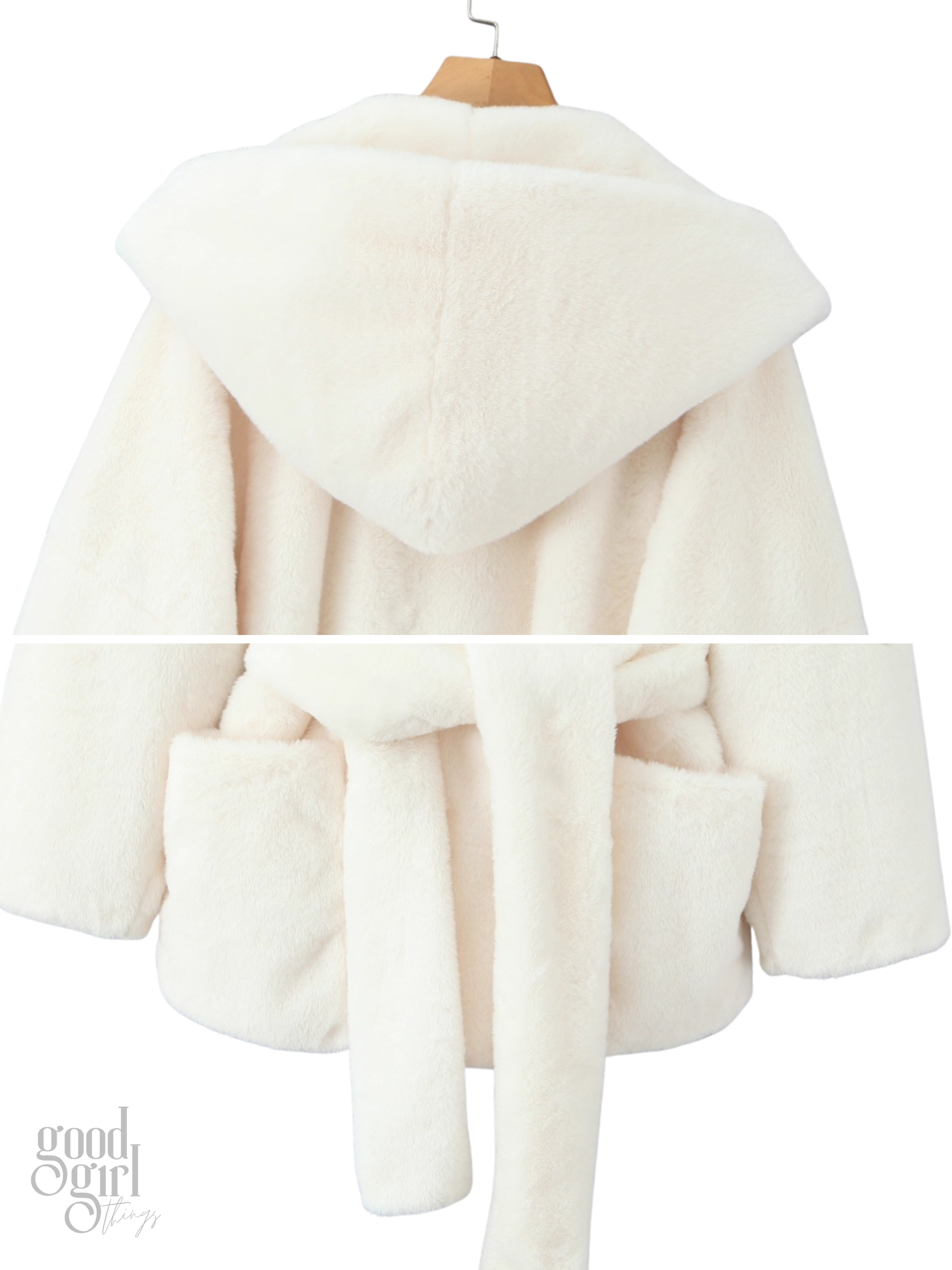 Allegra Luxe Hooded Soft Coat