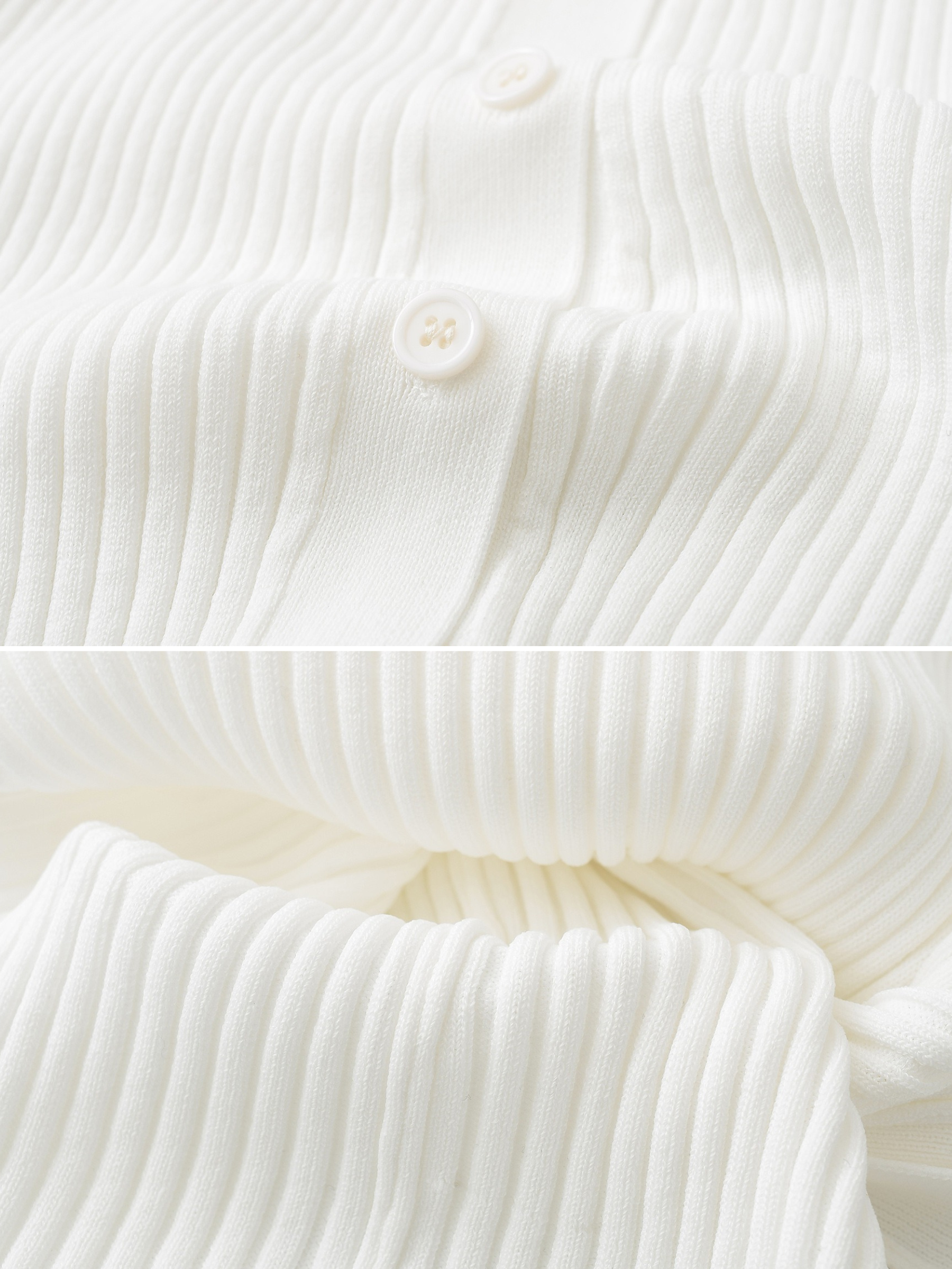 Ella Ribbet Button-Front Knit Top
