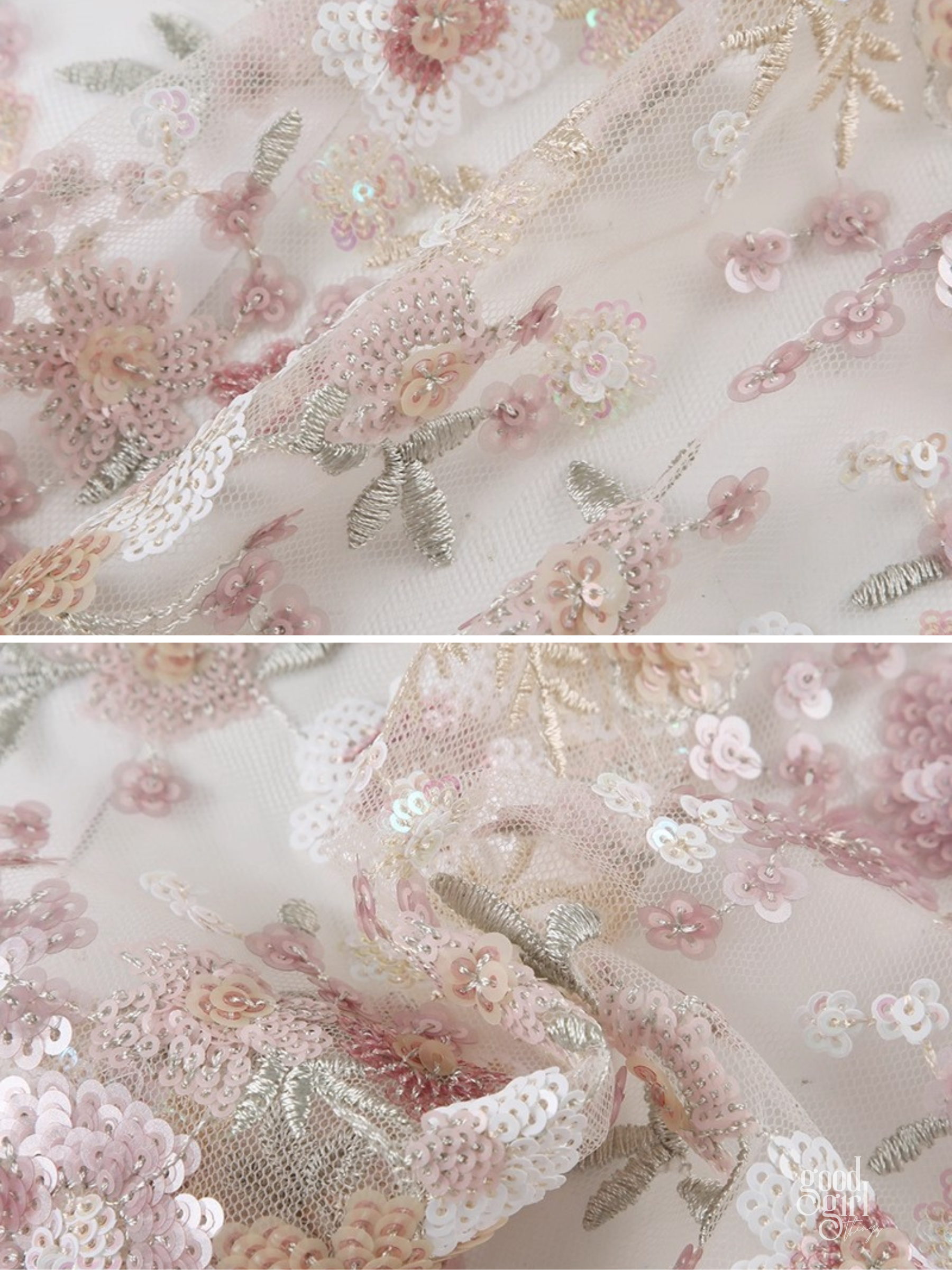 Lindy Floral Embroidered Mesh Tie Top