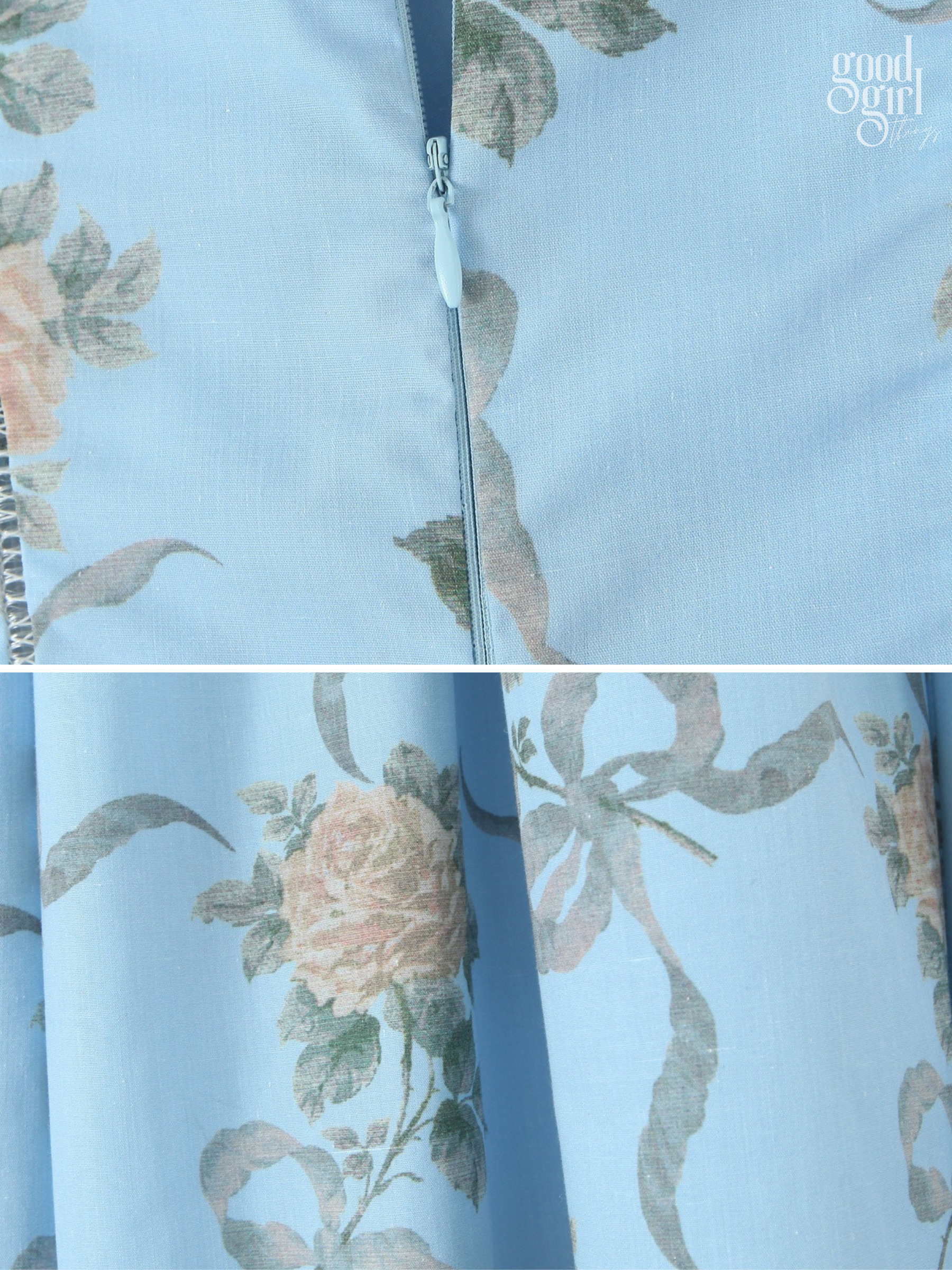 Yasmeen Blue Floral Midi Dress