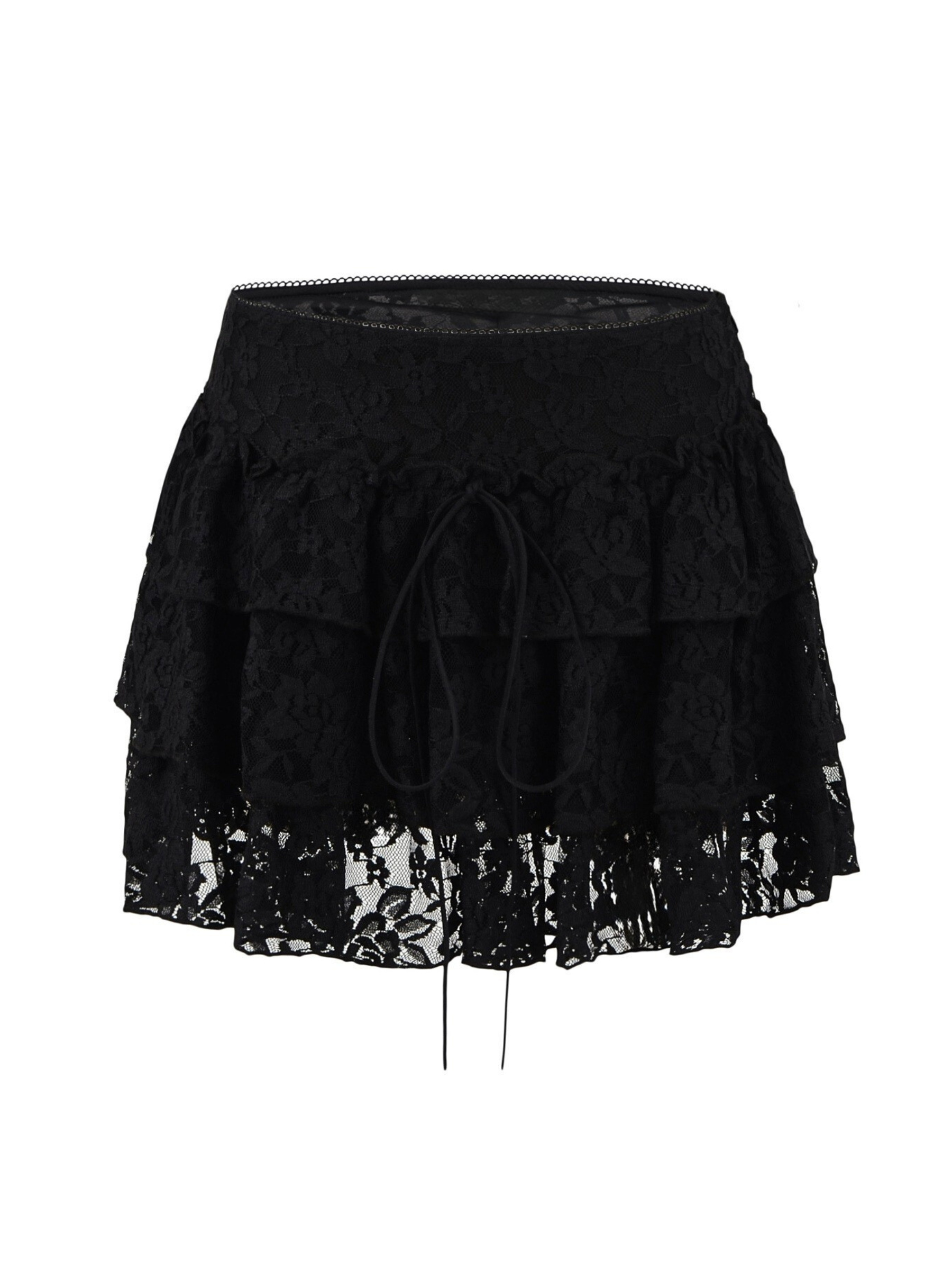 Jayne Tiered Lace Mini Skirt