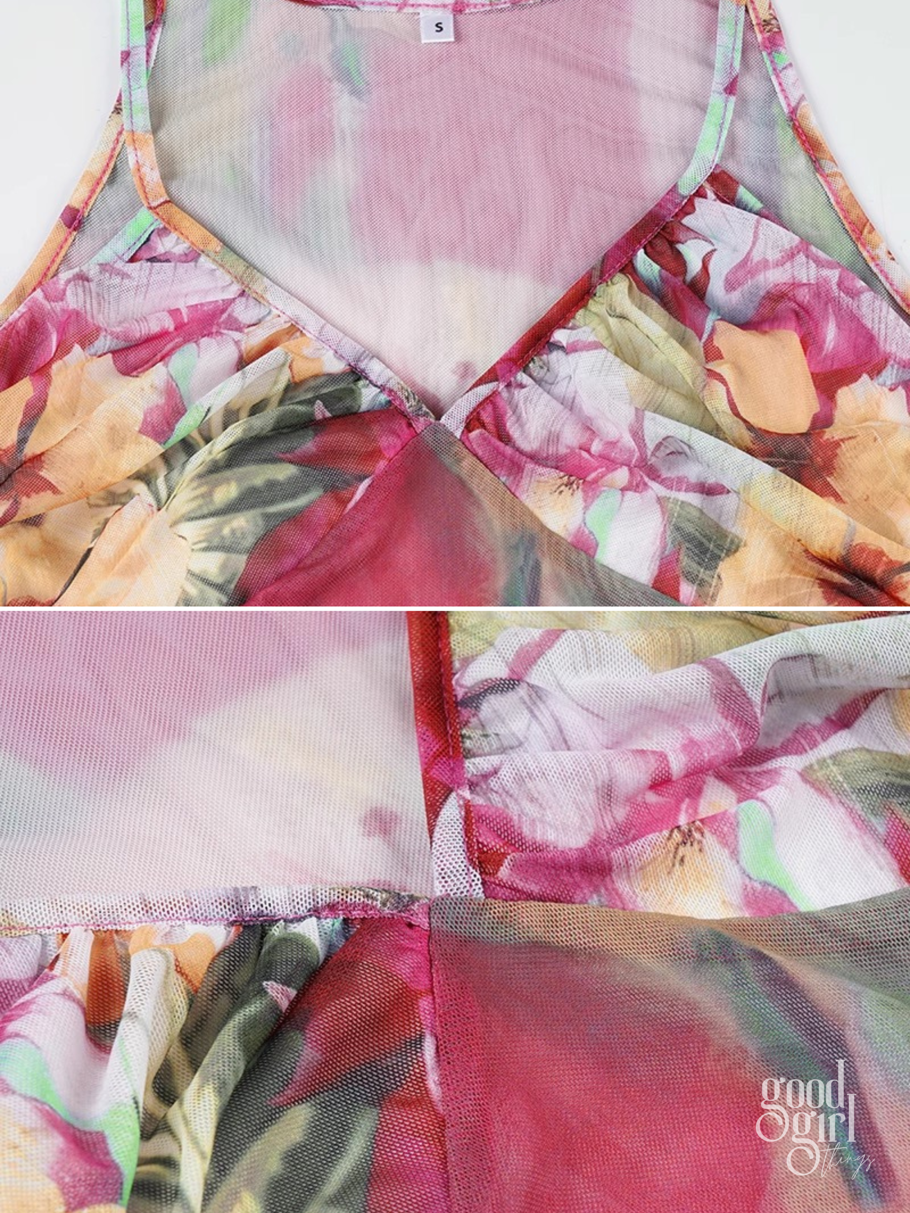 Eily Tropical Mesh Top