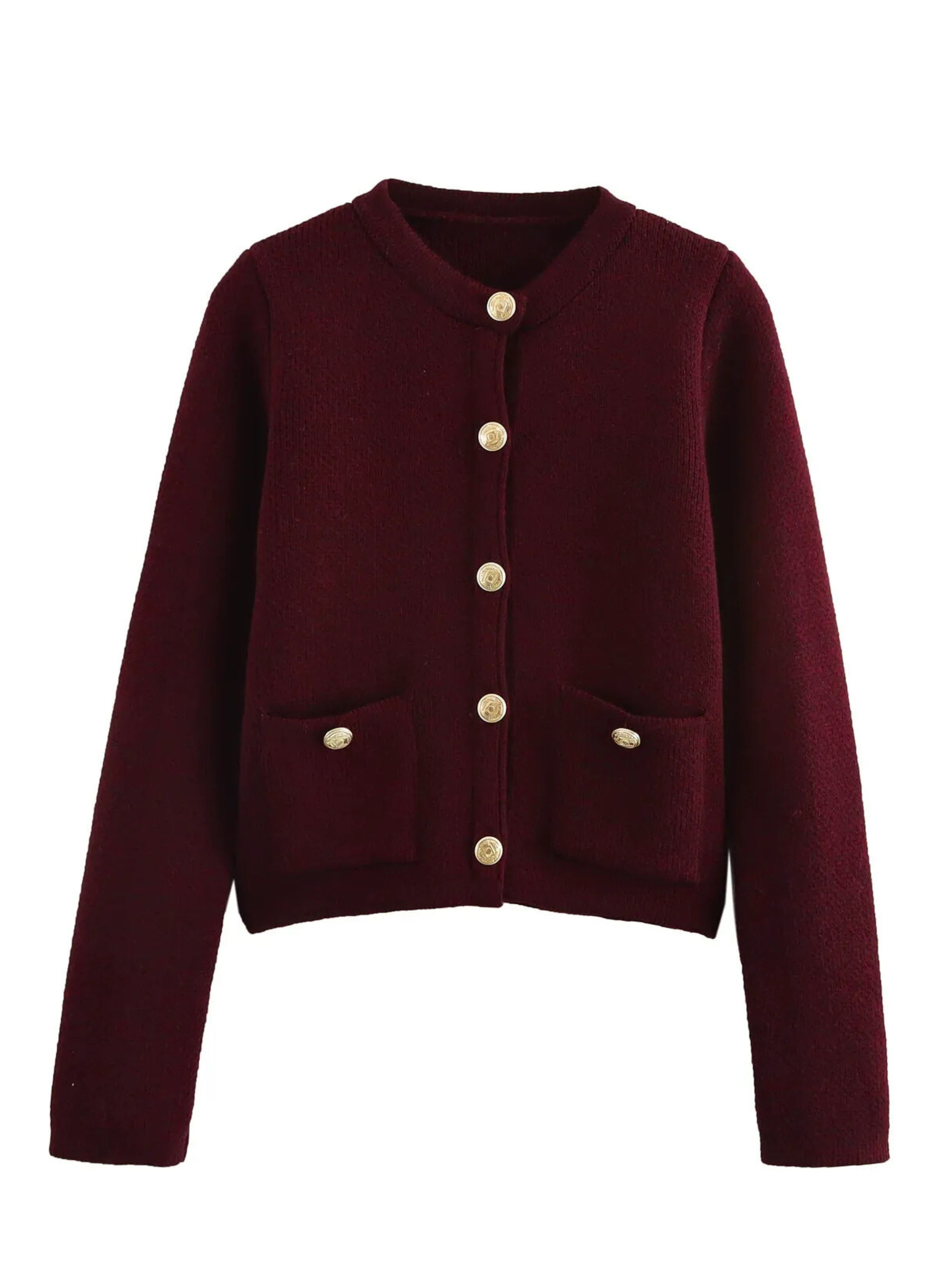 Jemma Button-Front Knit Cardigan Jacket