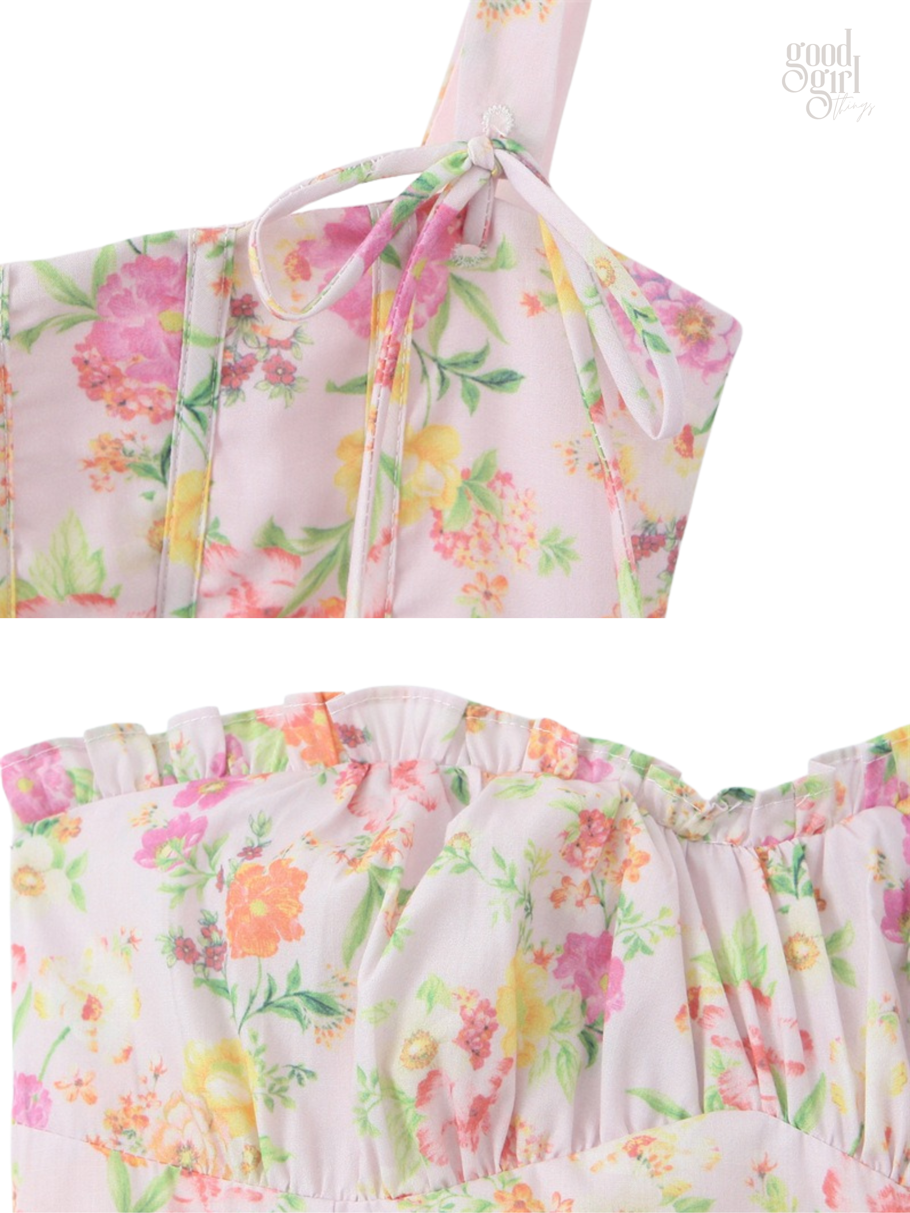 Remingtyn Floral Strapless Dress & Corset Set