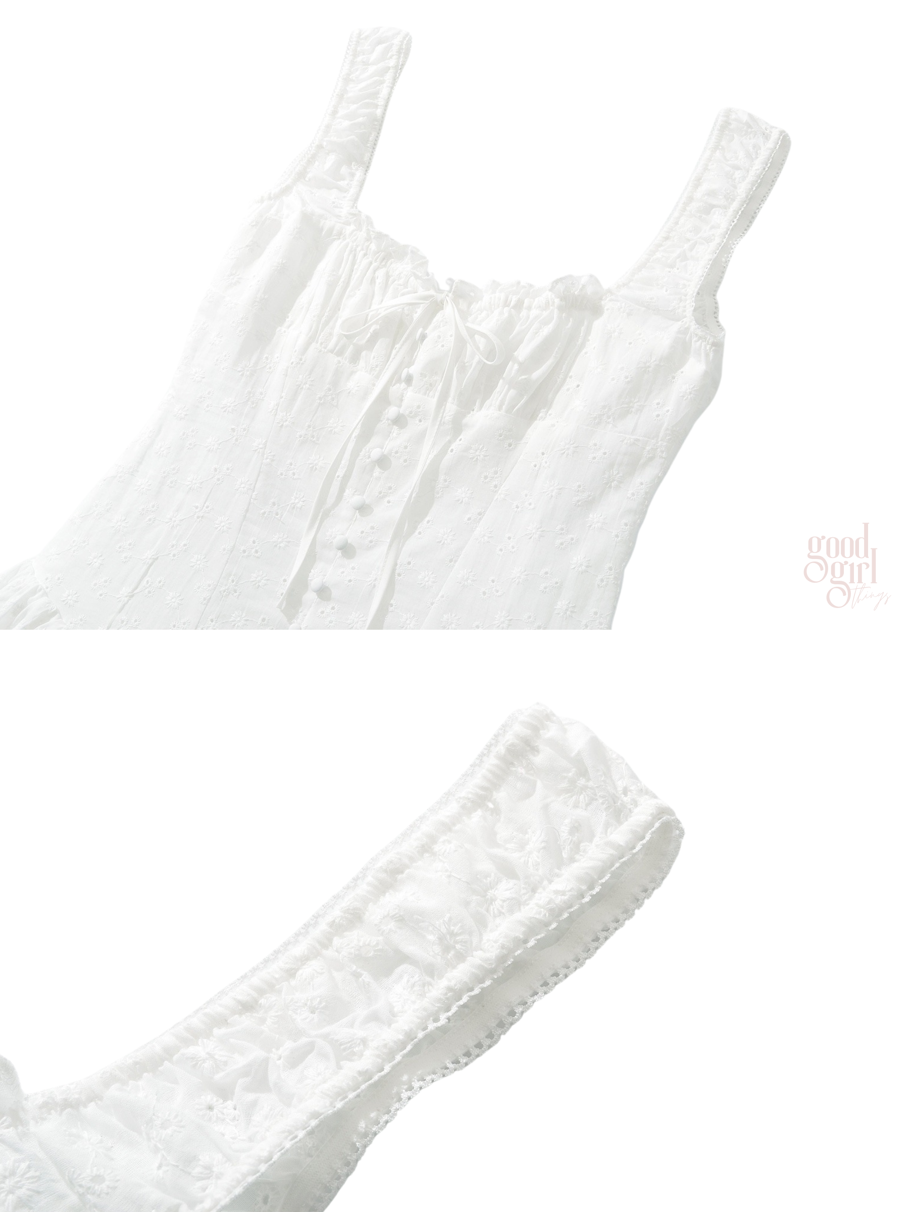 Shiloh Broderie Trim Corset Mini Dress