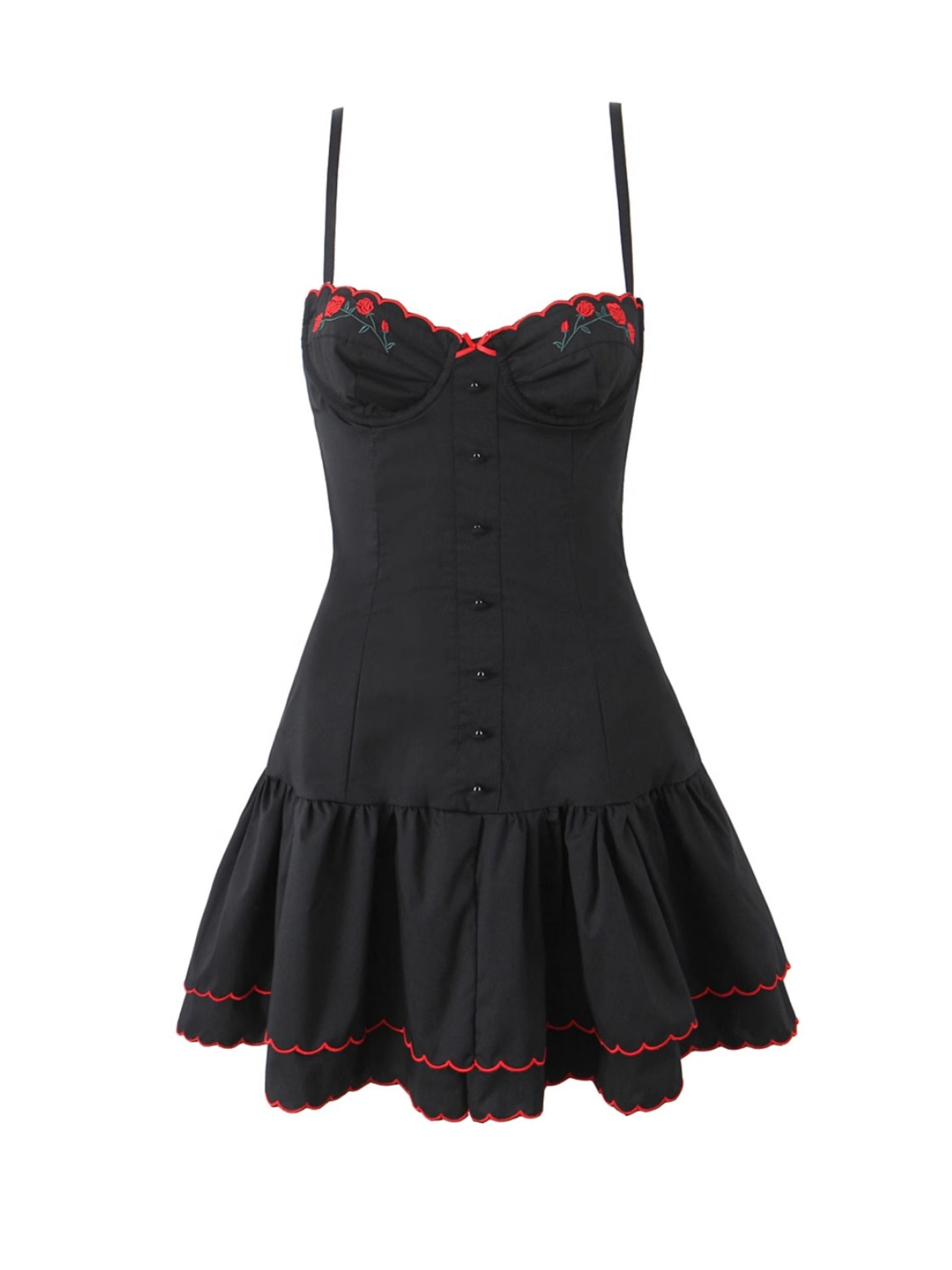 Ariya Embroidered Lace Mini Dress