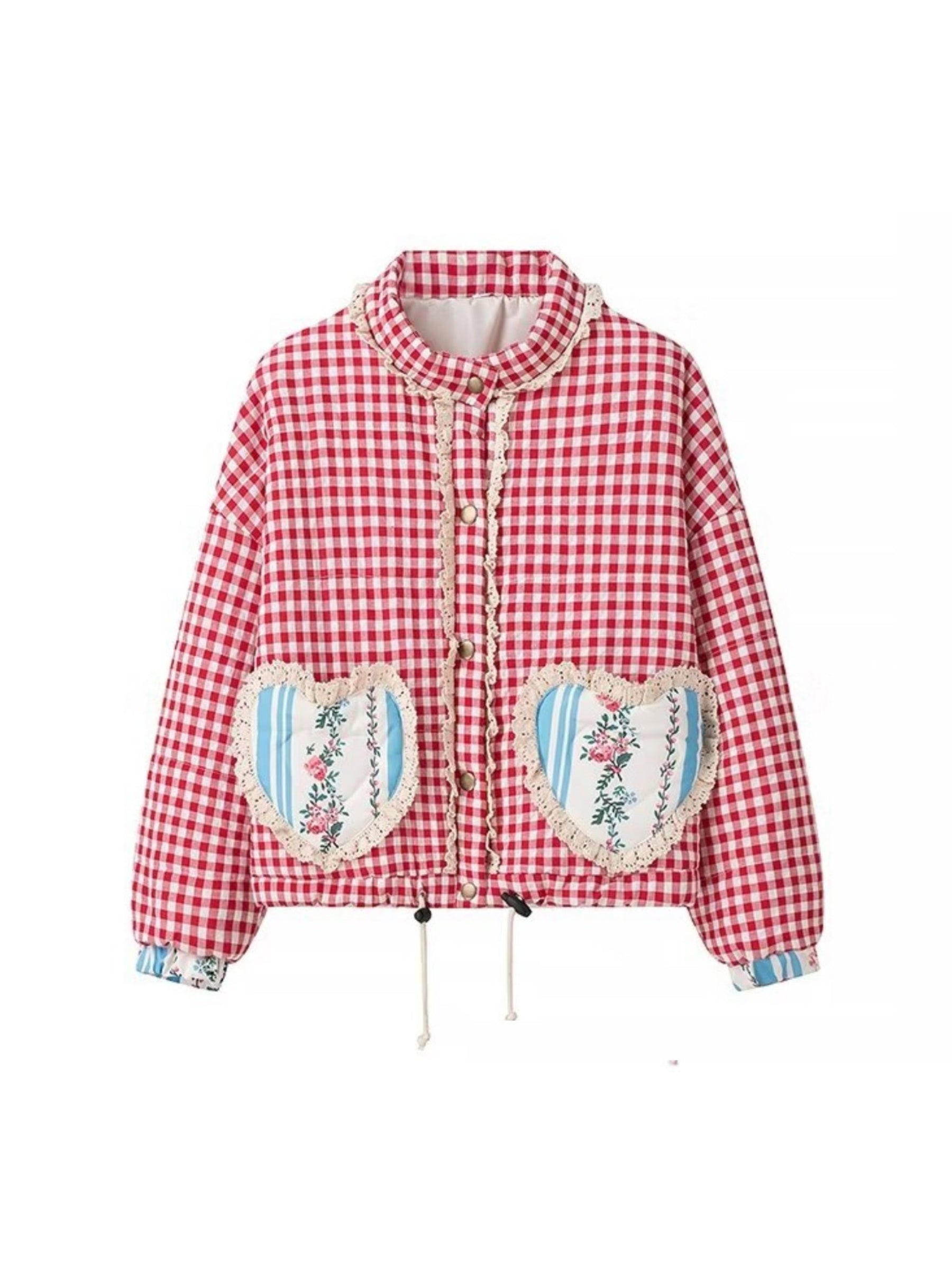 Amabel Gingham Heart Patch Jacket