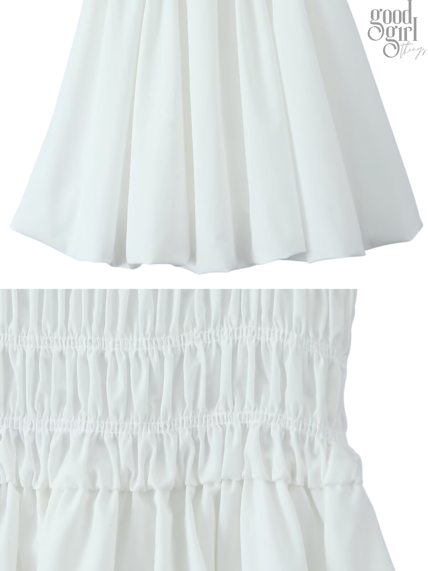 Esme Ruched Bow Mini Dress