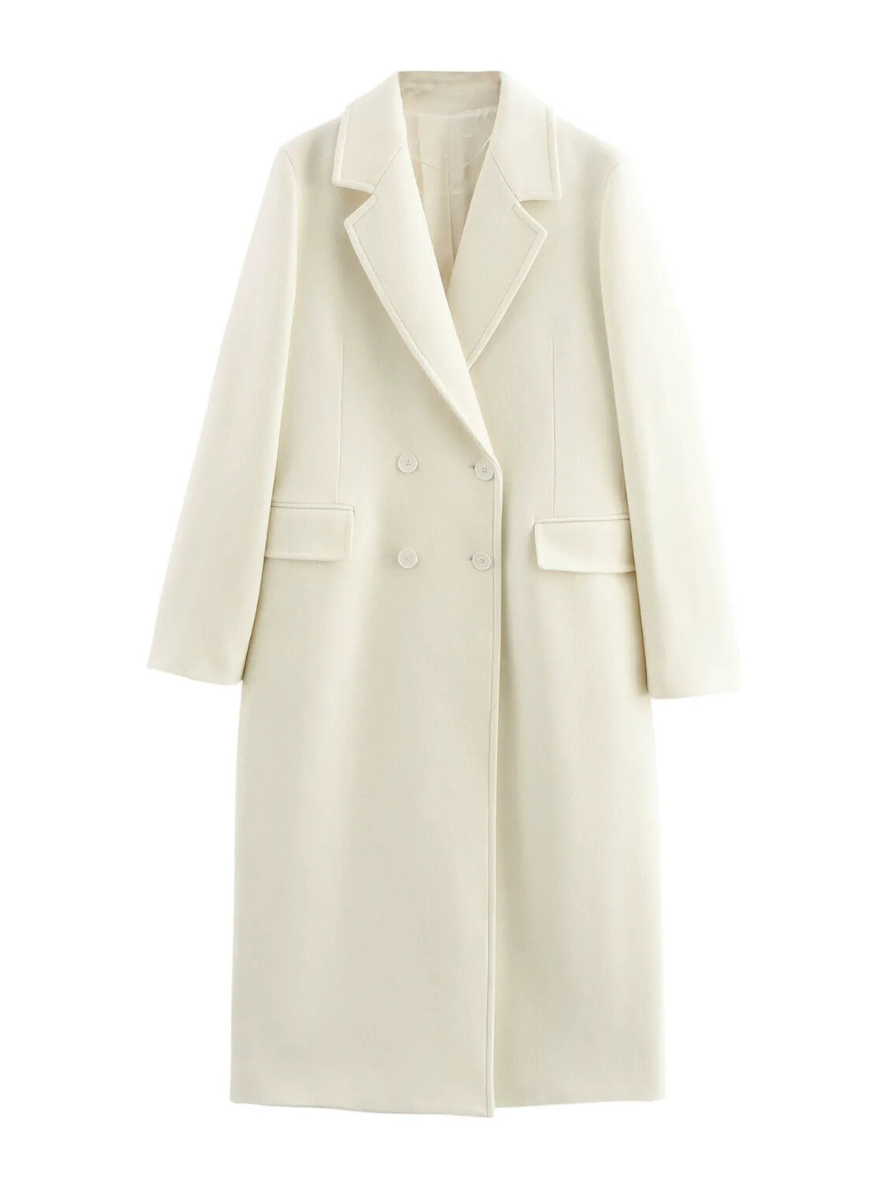 Adley Double-Breasted Long Coat