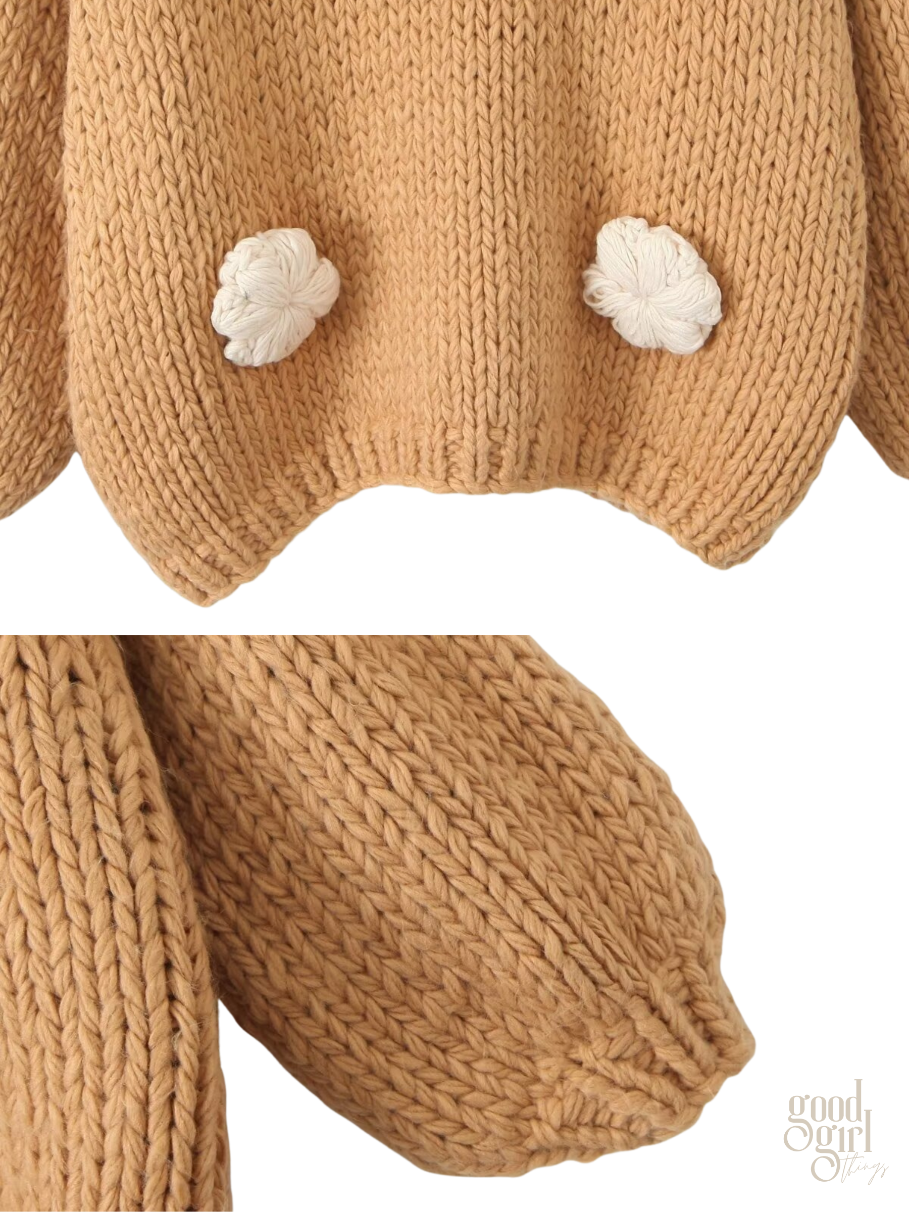 Ahtziri Chunky Floral Knit Sweater