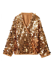 Jaylie Sequin Kimono Top
