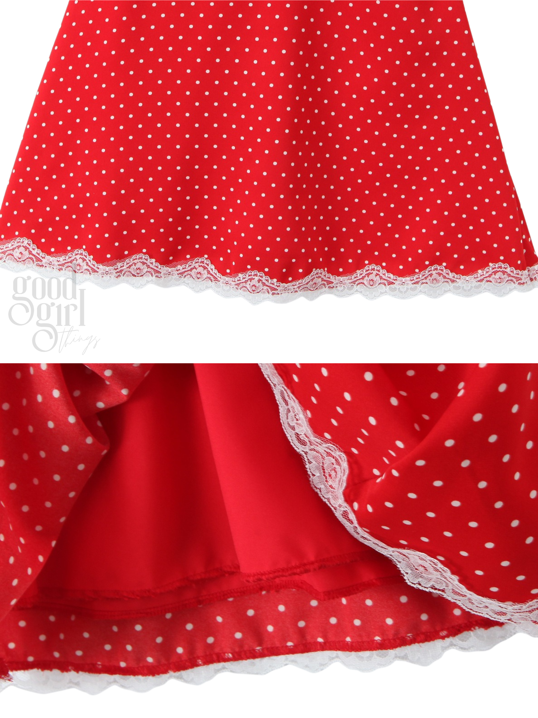 Hudsyn Polka Dot Halter Mini Dress