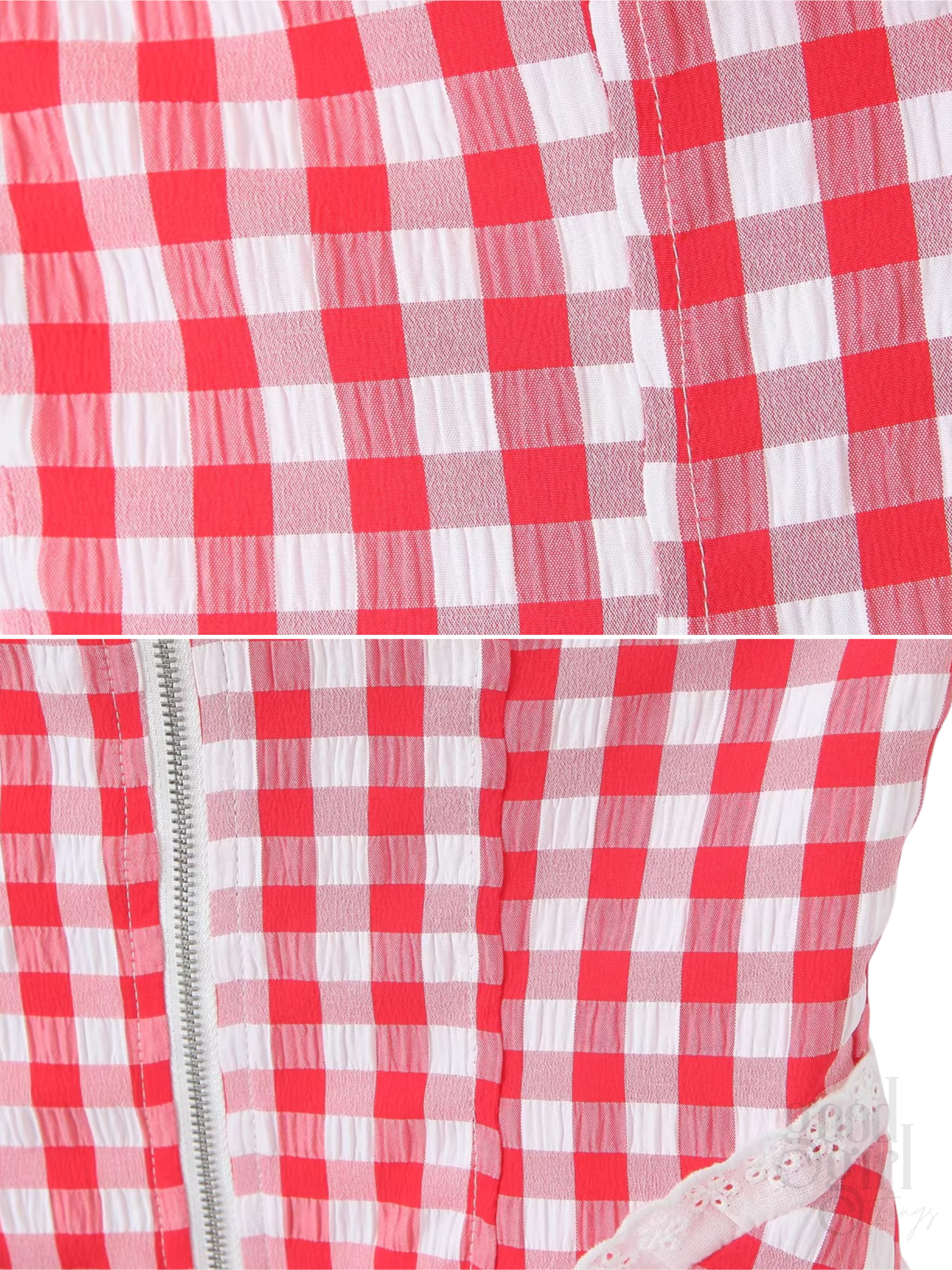 Diem Gingham Corset Top