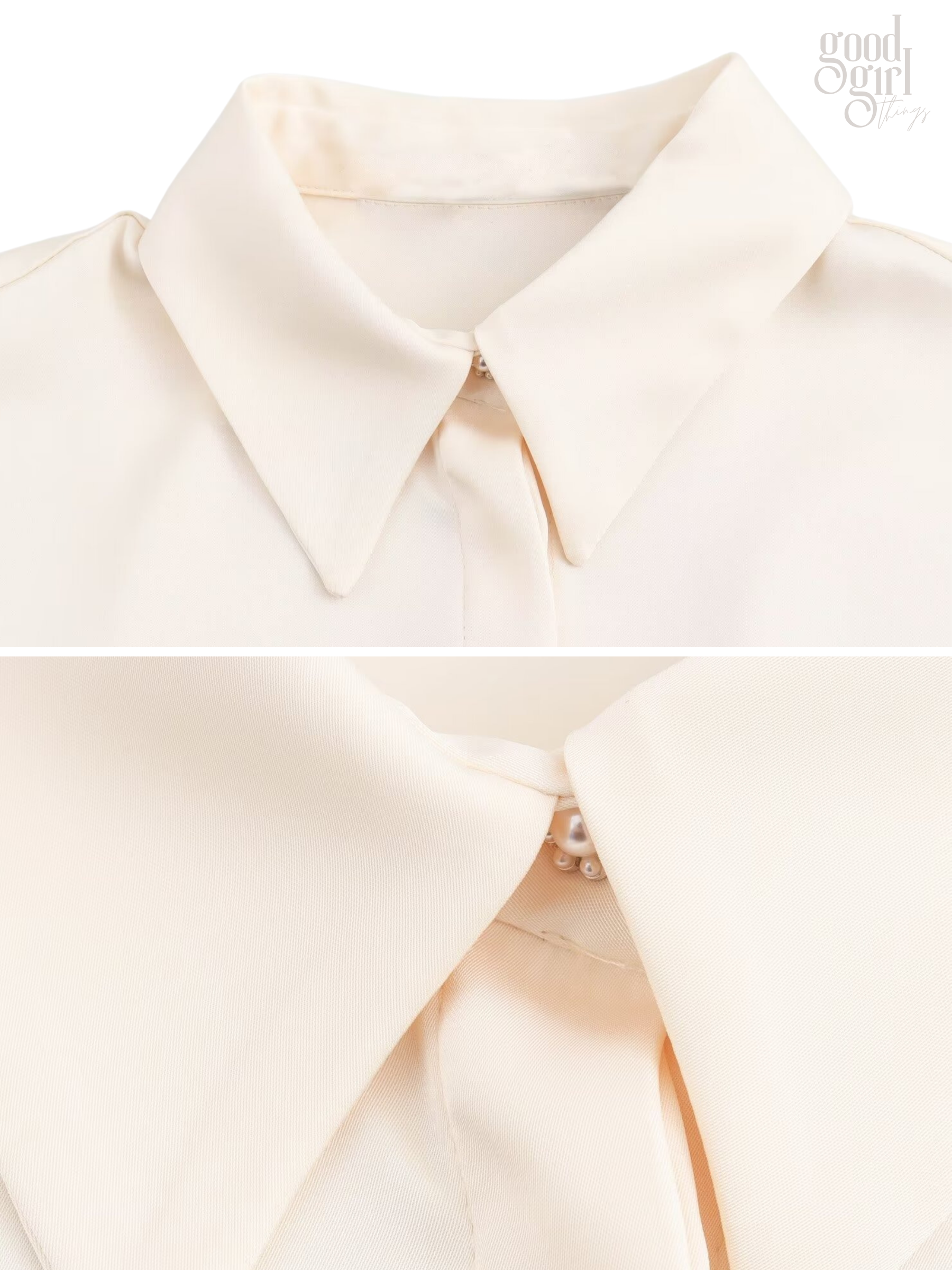 Jaida Satin Tie-Waist Shirt