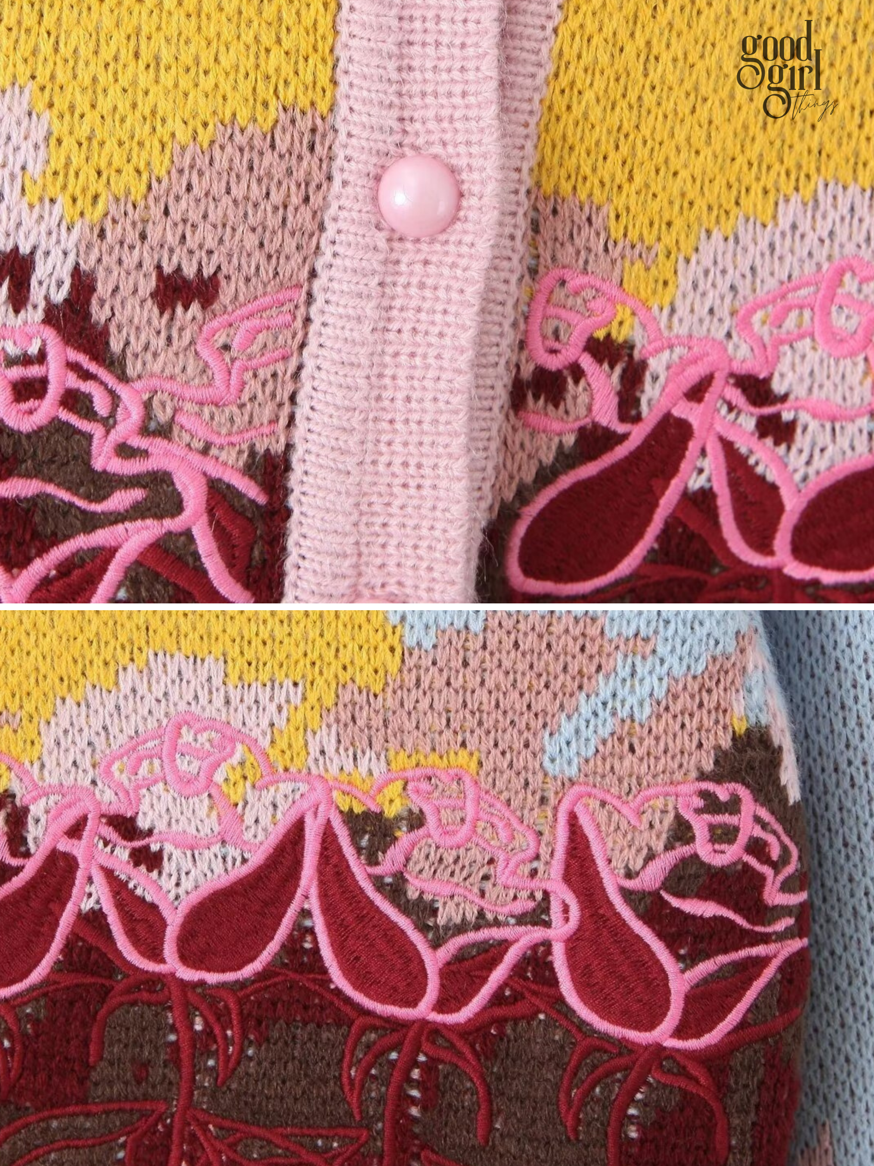 Hazel Embroidered Knit Cardigan