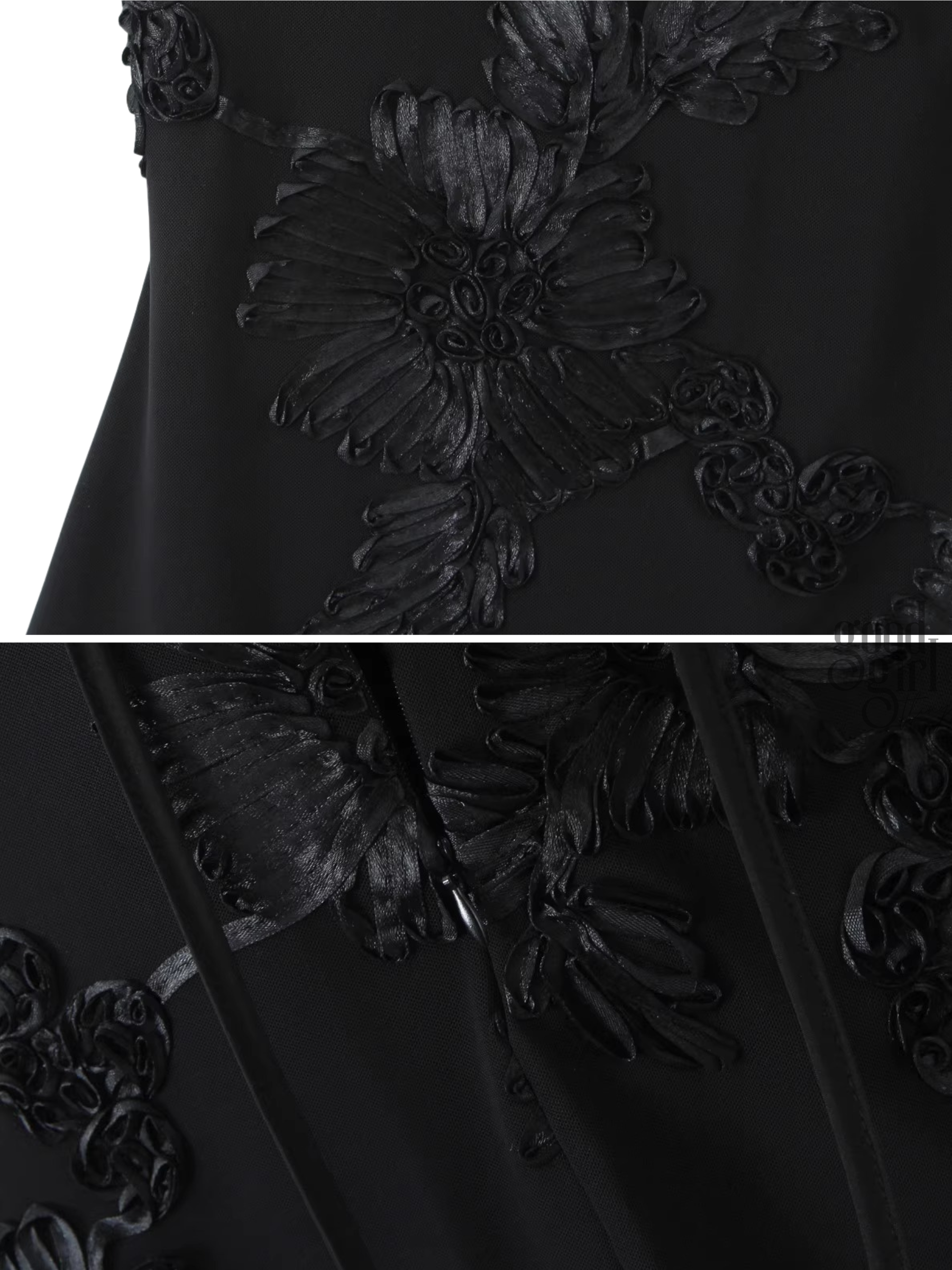 Evelyn Floral Embroidered Cross-Back Mini Dress