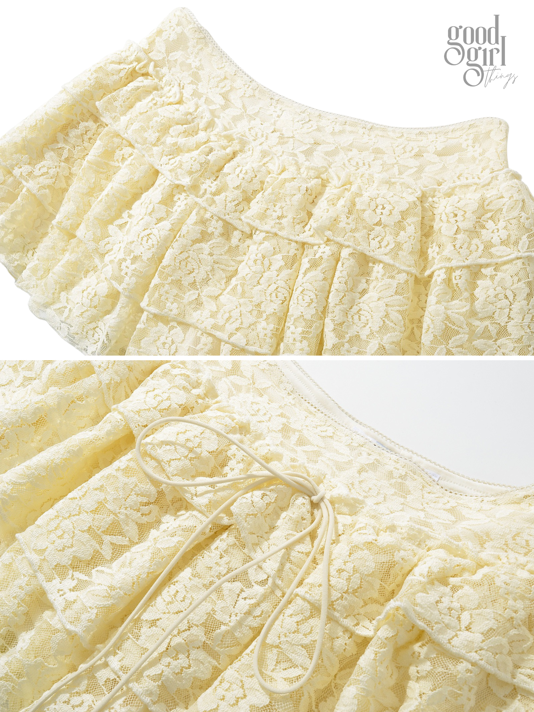 Jayne Tiered Lace Mini Skirt