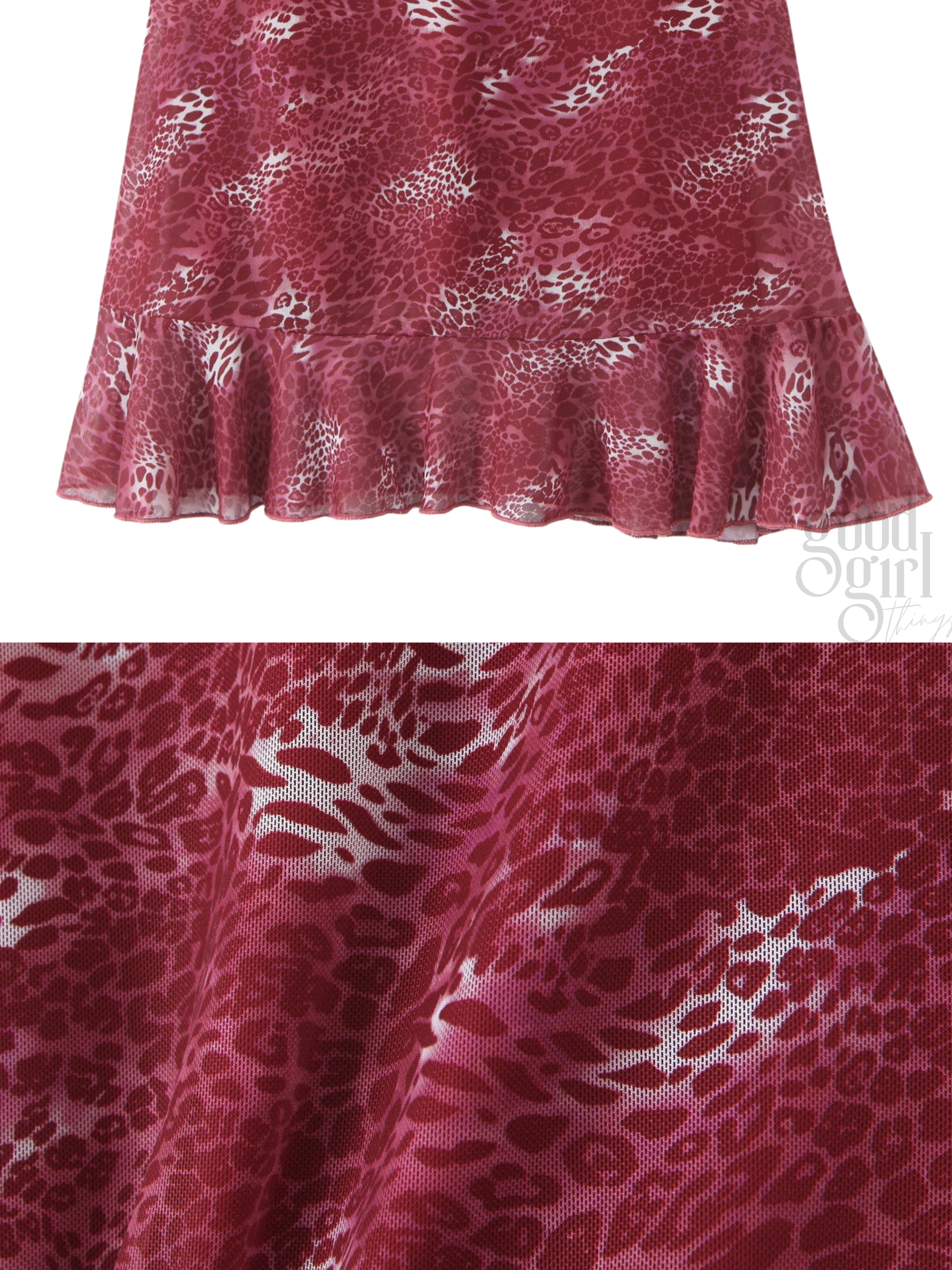 Alexys Mesh Print Mini Dress