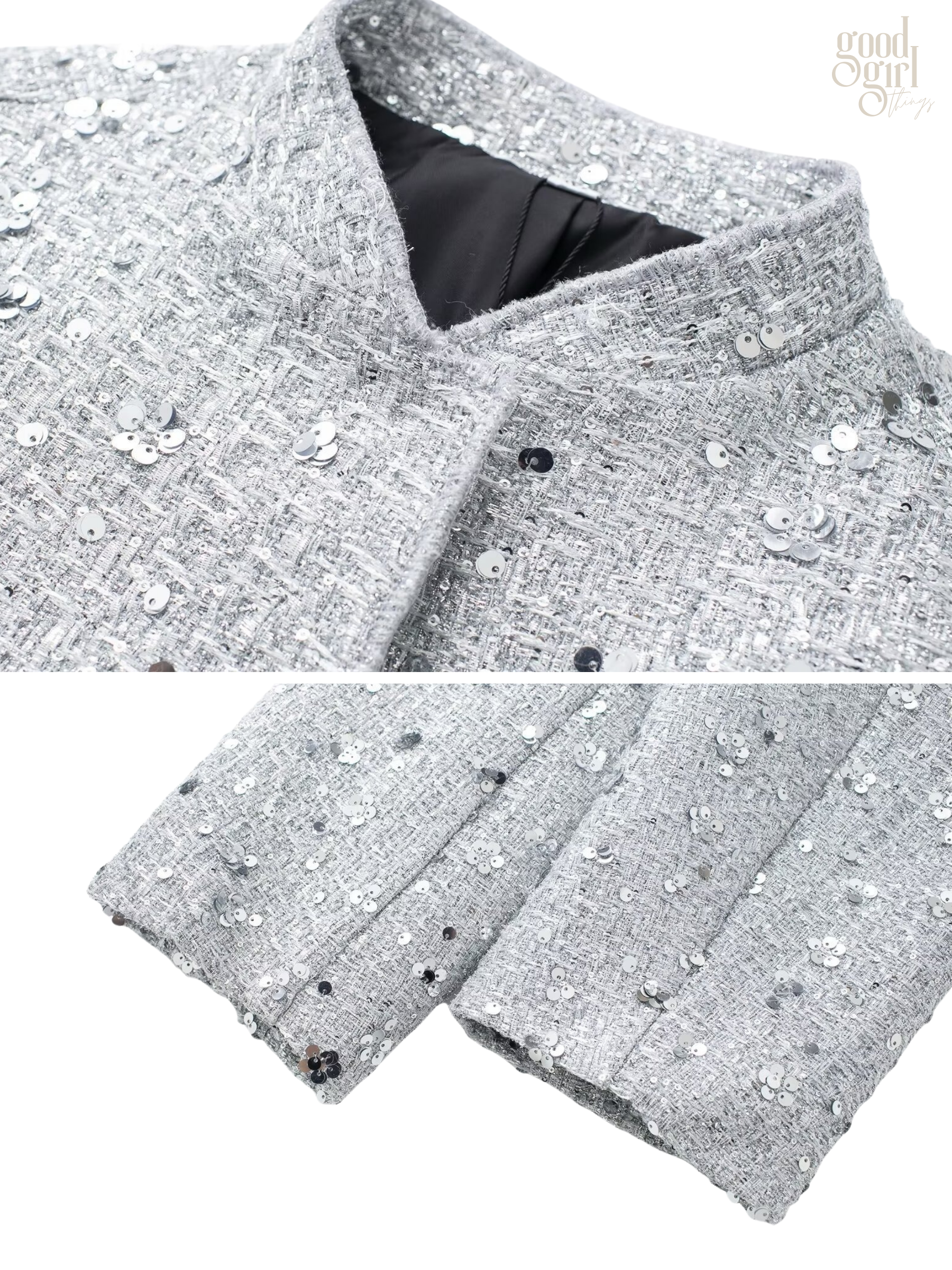 Janel Sparkle Sequin Jacket