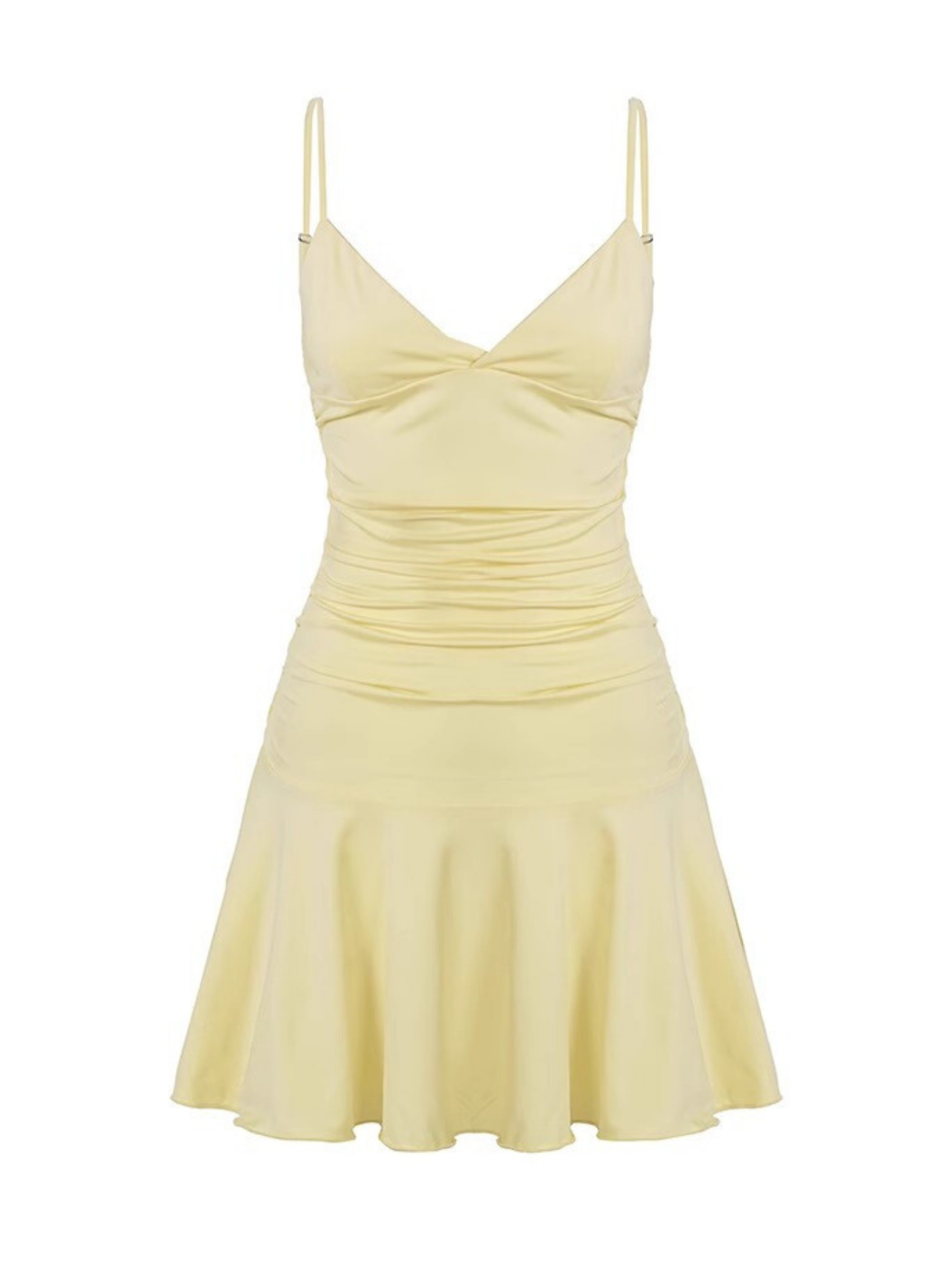 Analise V-Neck Pleated Mini Dress
