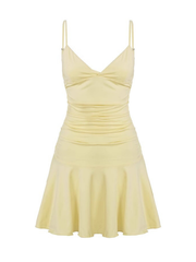 Analise V-Neck Pleated Mini Dress