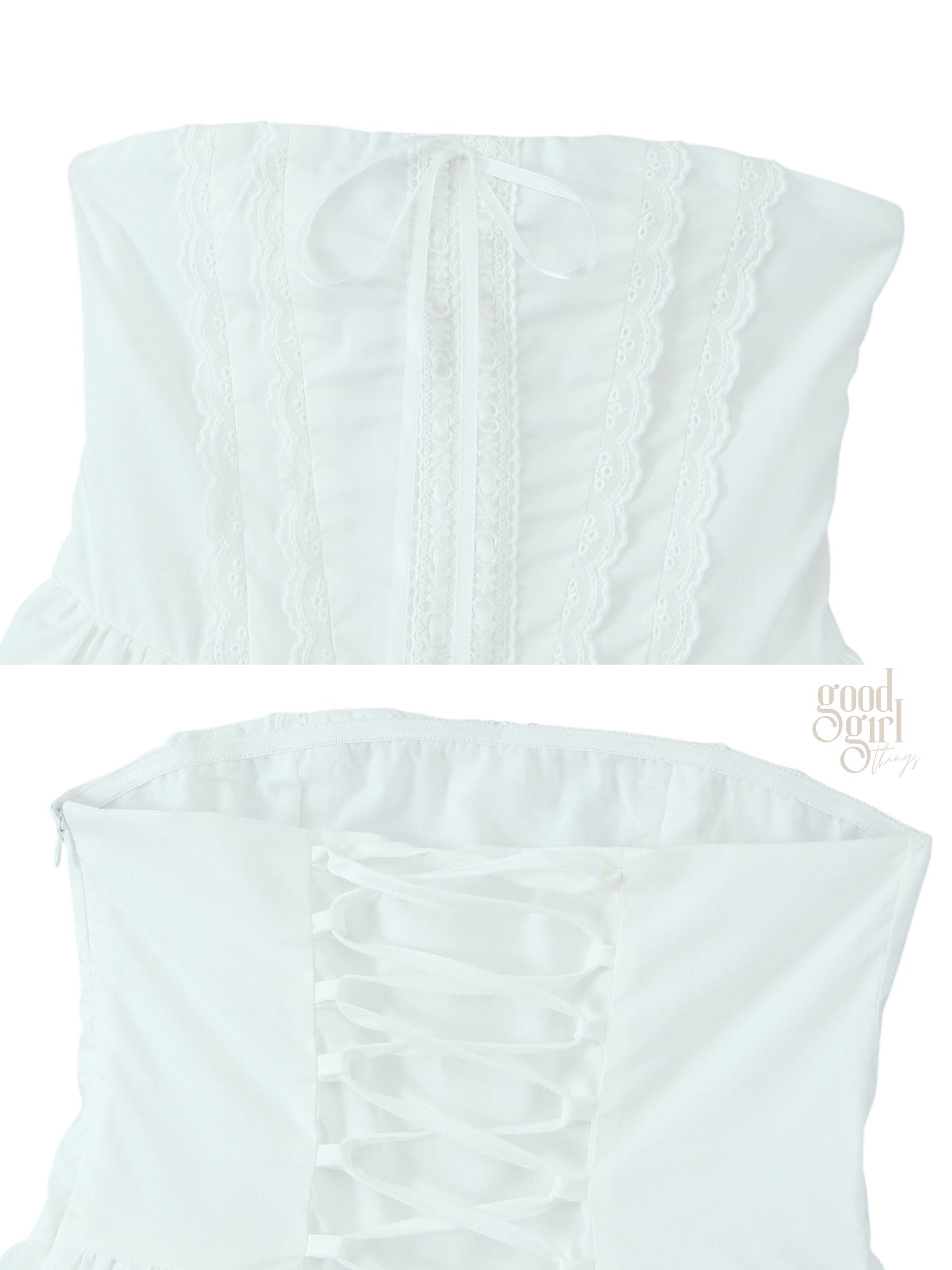 Rivkah Lace Strapless Corset Dress