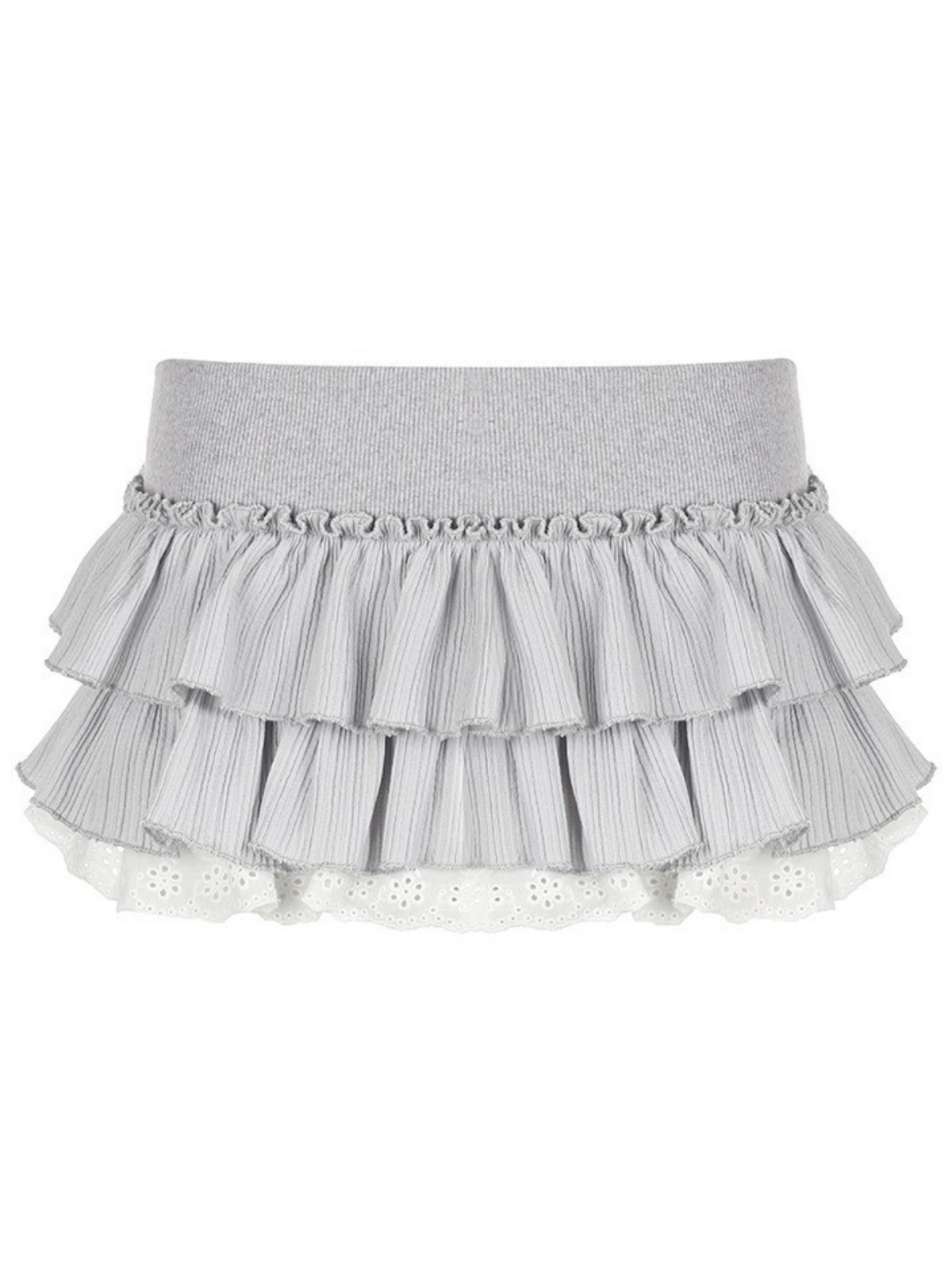 Natasha Tiered Lace Detail Mini Skirt