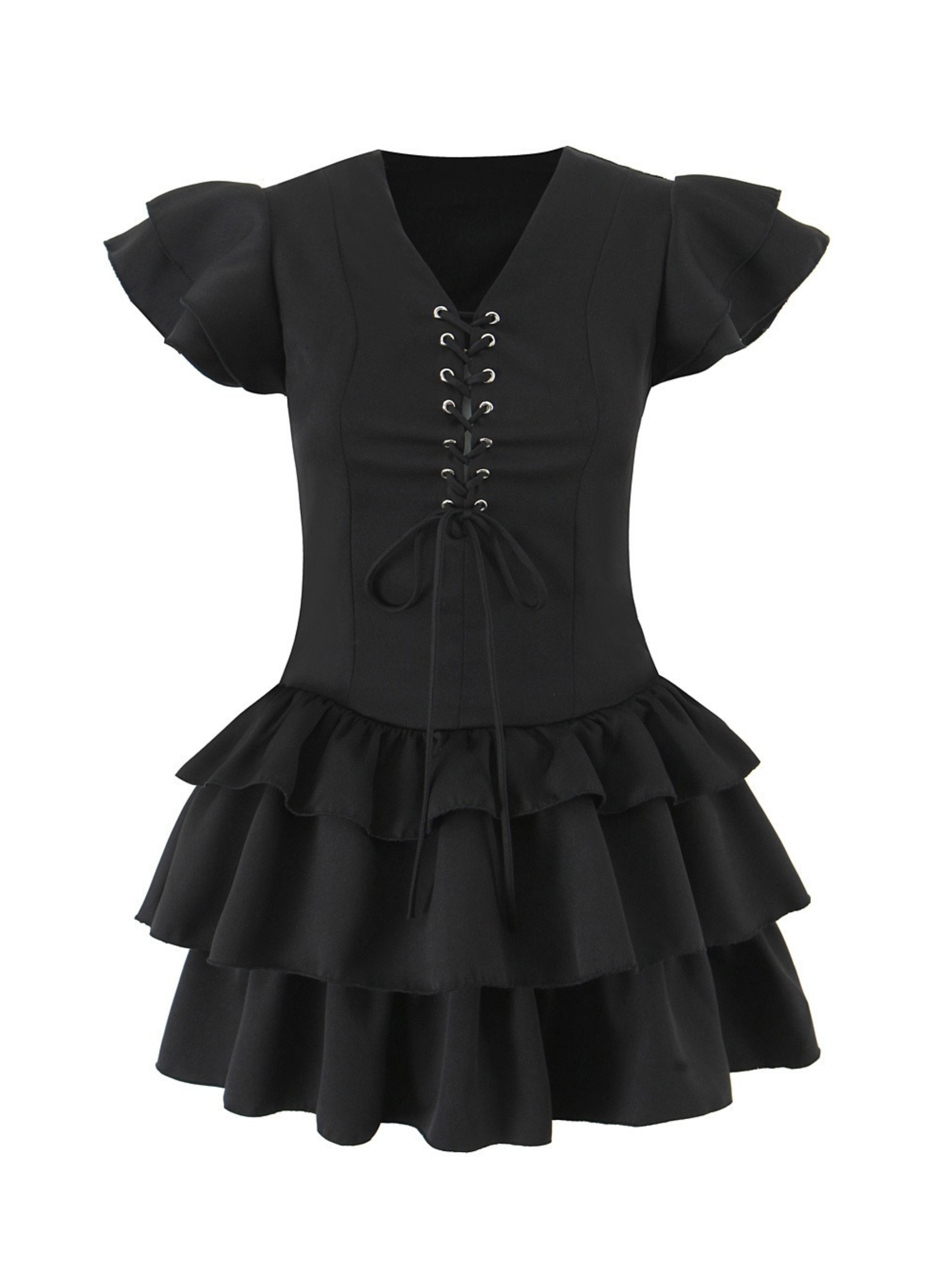 Eliyanah Flutter Sleeve Mini Dress