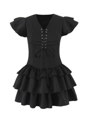 Eliyanah Flutter Sleeve Mini Dress