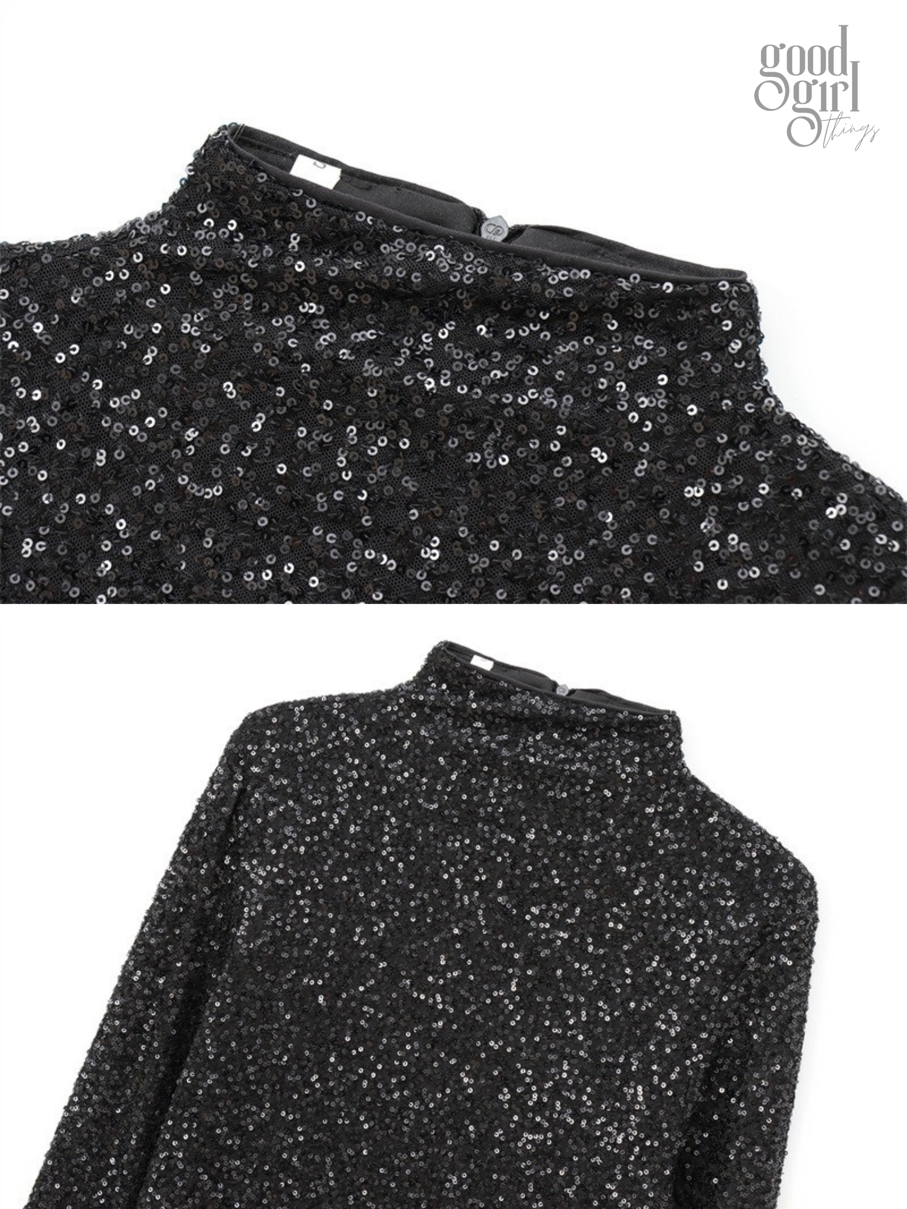 Ayah Sequin Long Sleeve Top