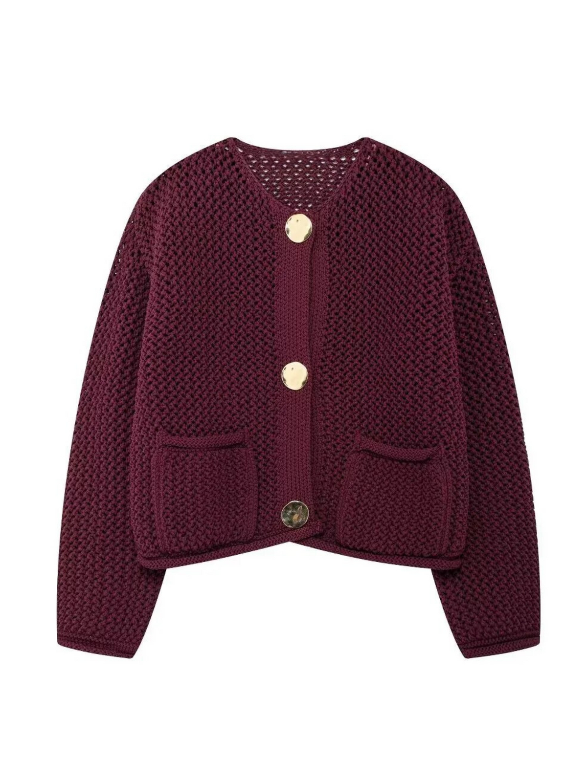 Alexys Button-Front Knit Cardigan