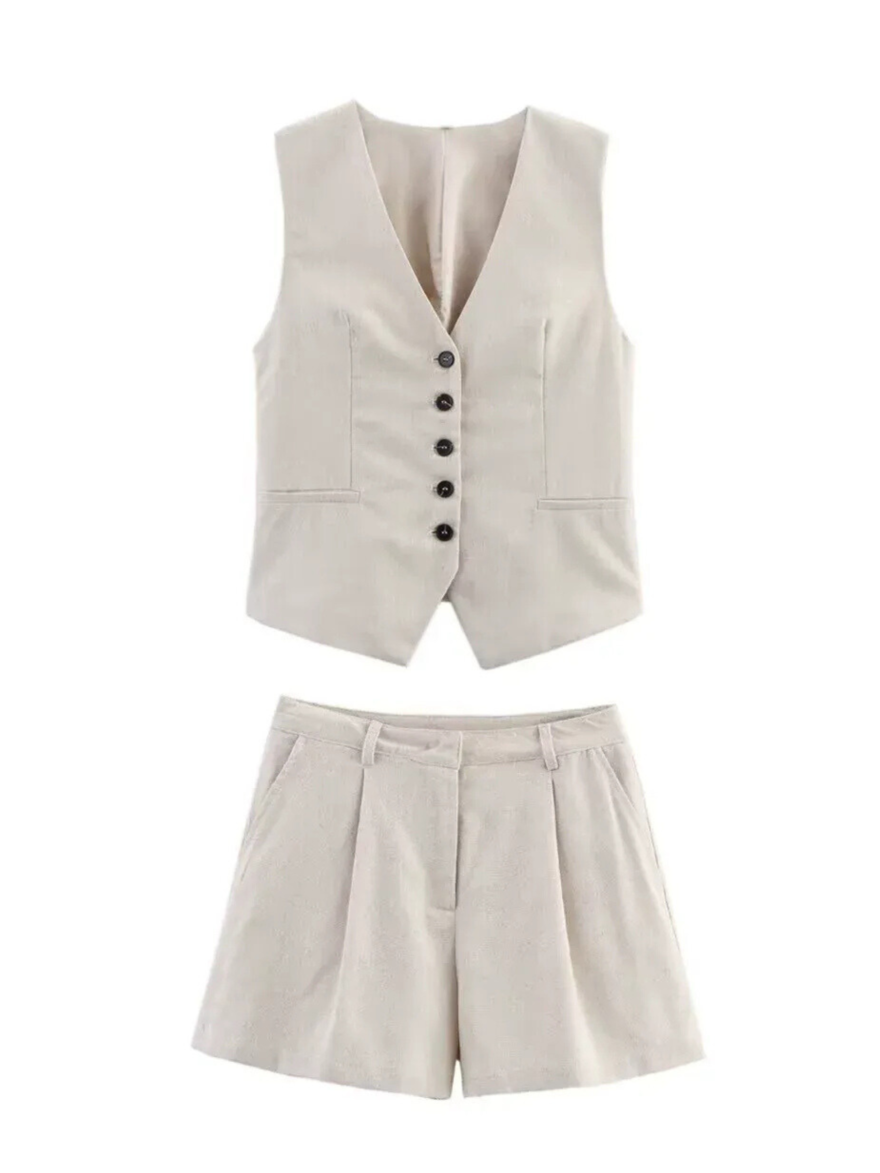 Aniylah V-Neck Short Set