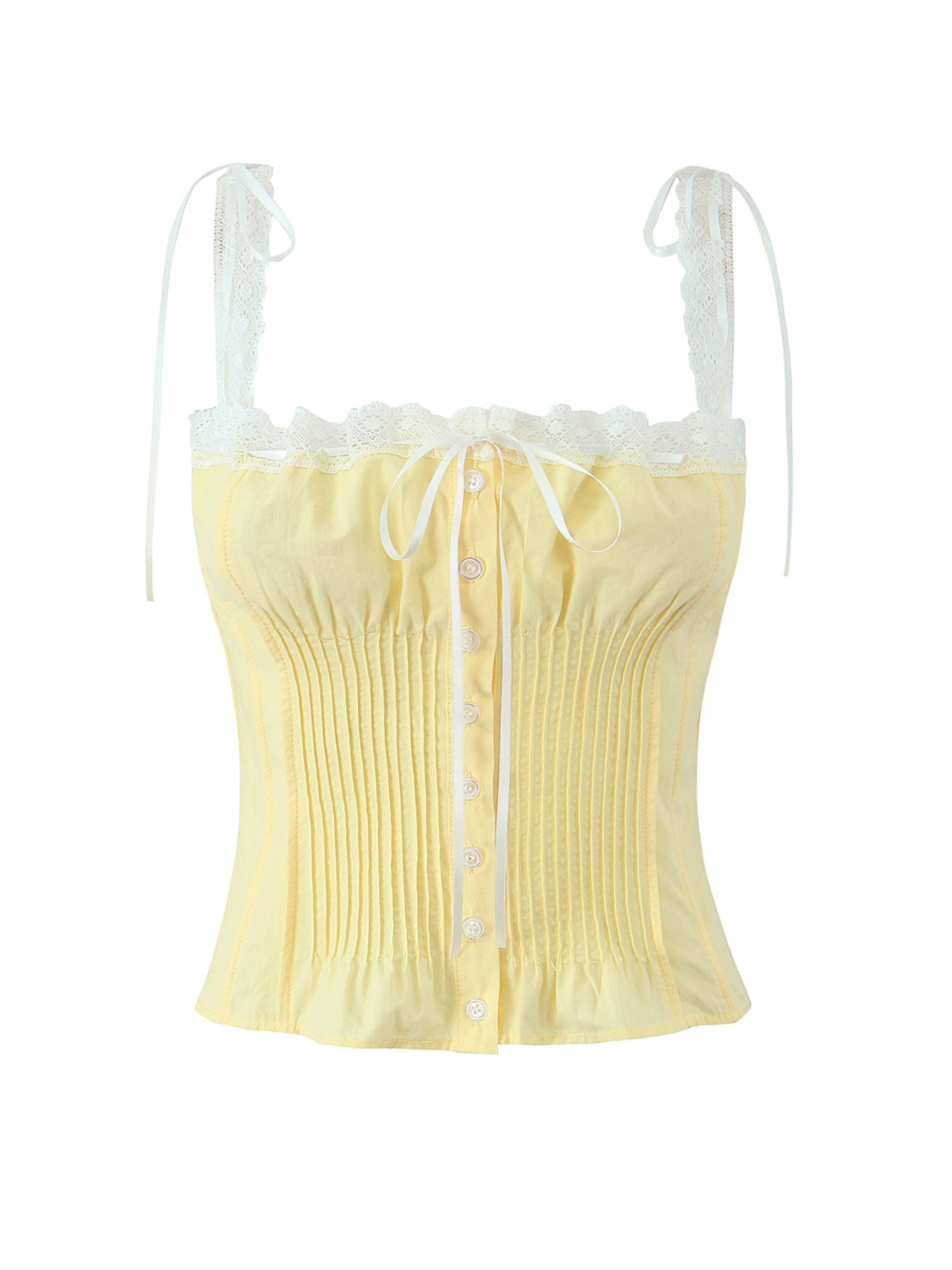 Etty Lace Bow Crop Top